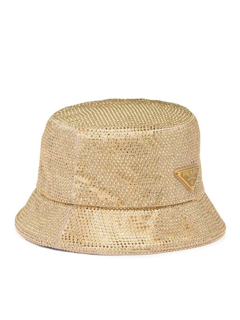 Prada PRADA Platinum Satin Crystal Bucket Hat New Authentic Size ONE SIZE - 2 Thumbnail