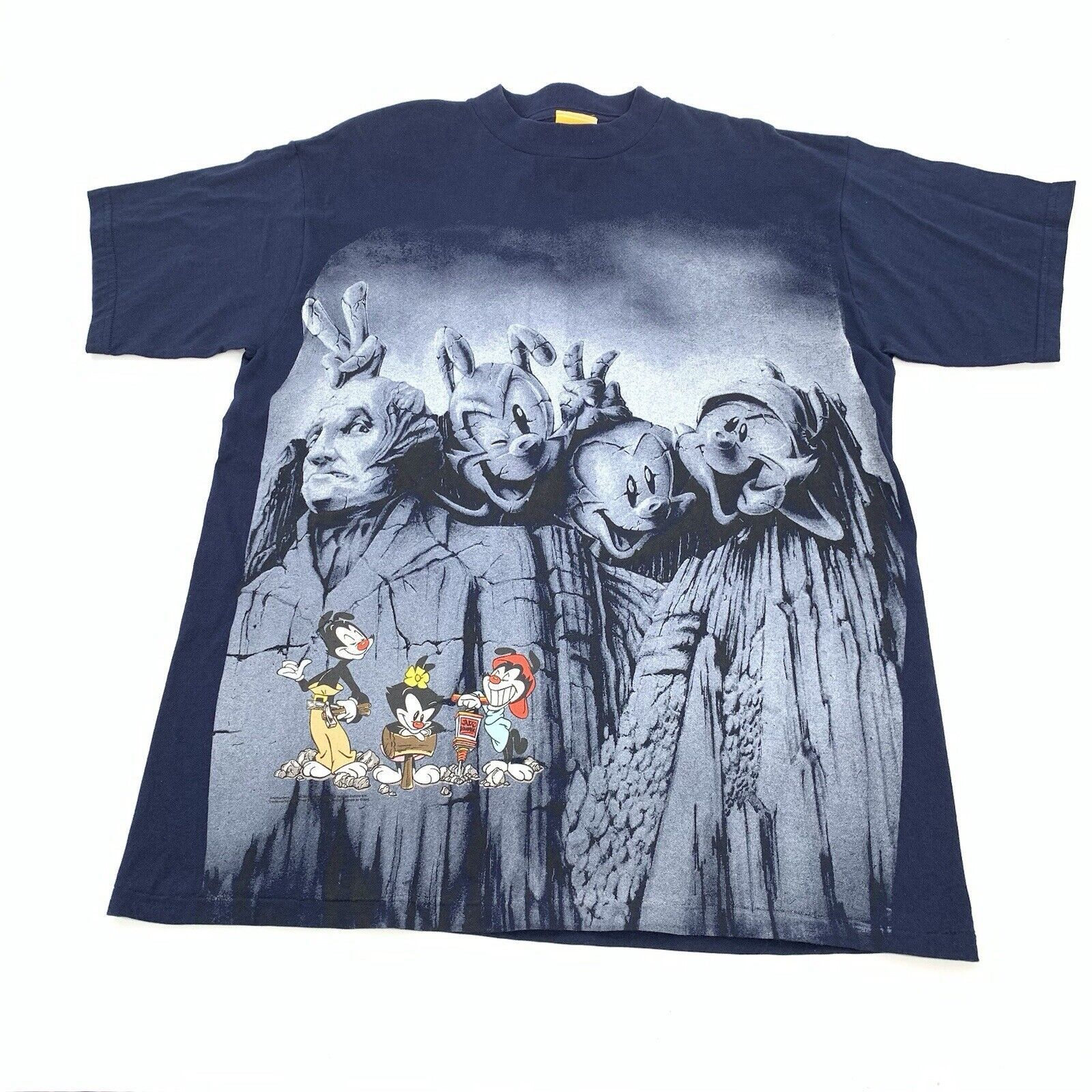 Vintage Vintage 1995 Animaniacs Mount Rushmore Short Sleeve T-Shirt Size US L / EU 52-54 / 3 - 1 Thumbnail