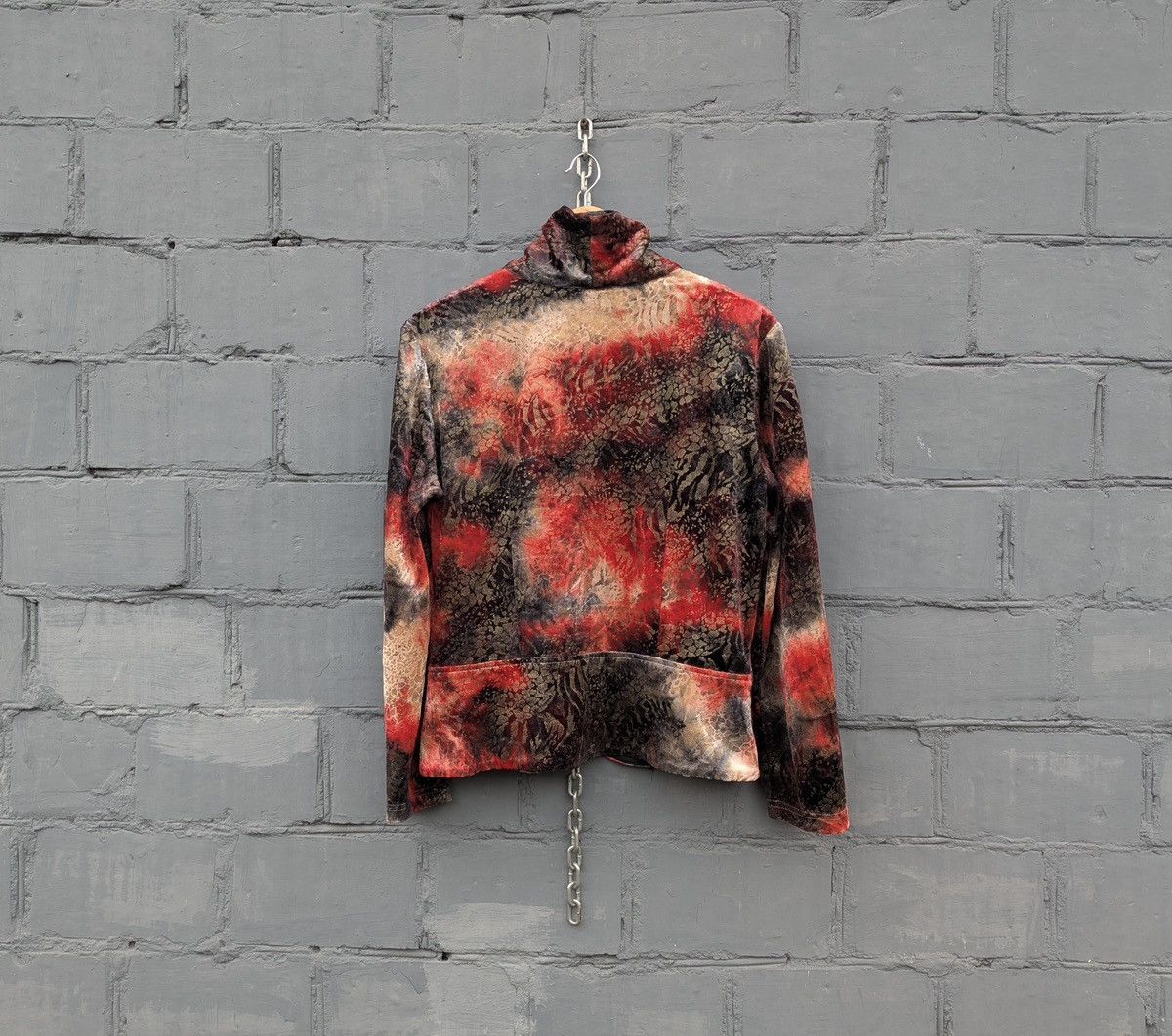 Joseph Ribkoff Joseph Ribkoff Zip-Up Jacket Abstract Print Velour Style Size XL / US 12-14 / IT 48-50 - 2 Thumbnail