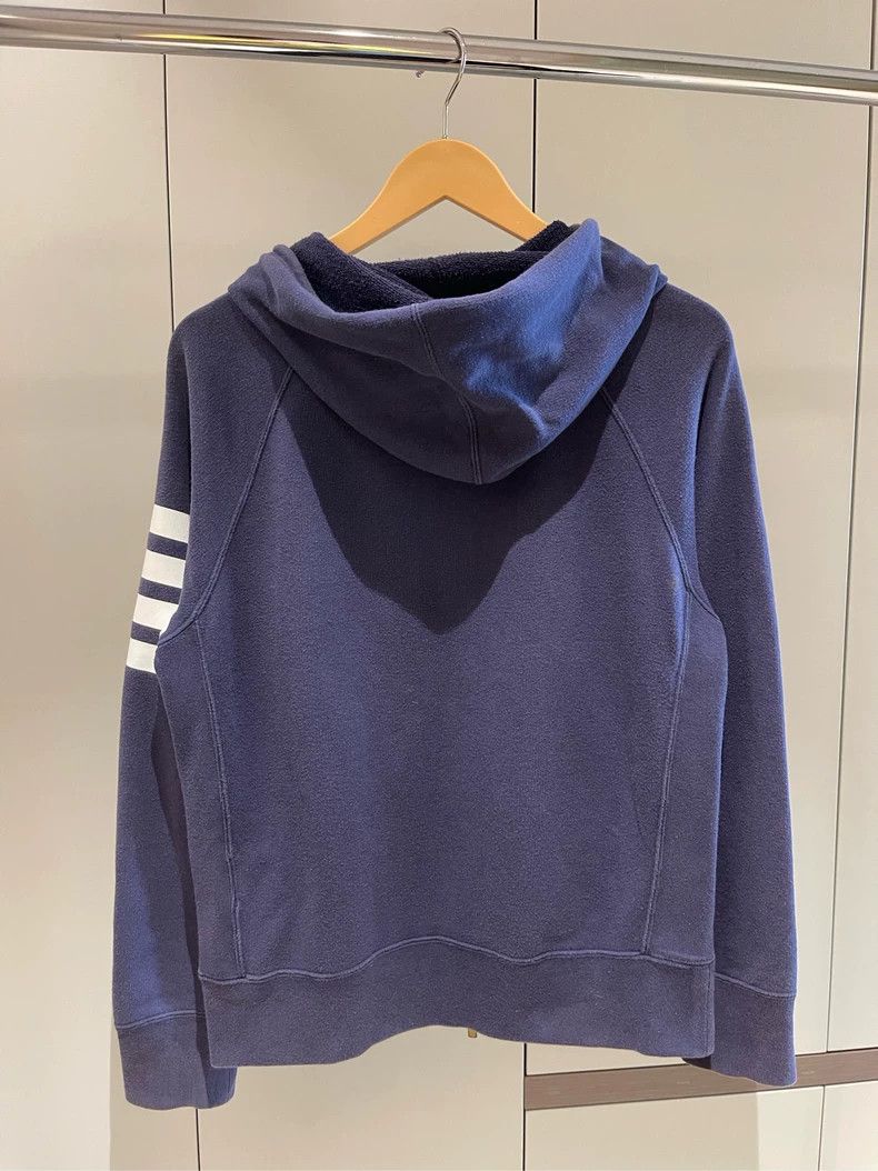 Thom Browne Thom browne Dark blue classic four-striped hooded zipper ja Size US S / EU 44-46 / 1 - 3 Thumbnail