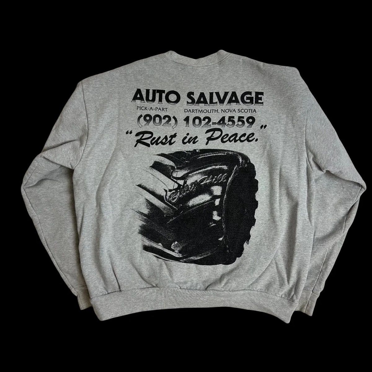 Billy Hill 2020 billy hill auto salvage rust in peace crewneck grey Size US XL / EU 56 / 4 - 2 Thumbnail