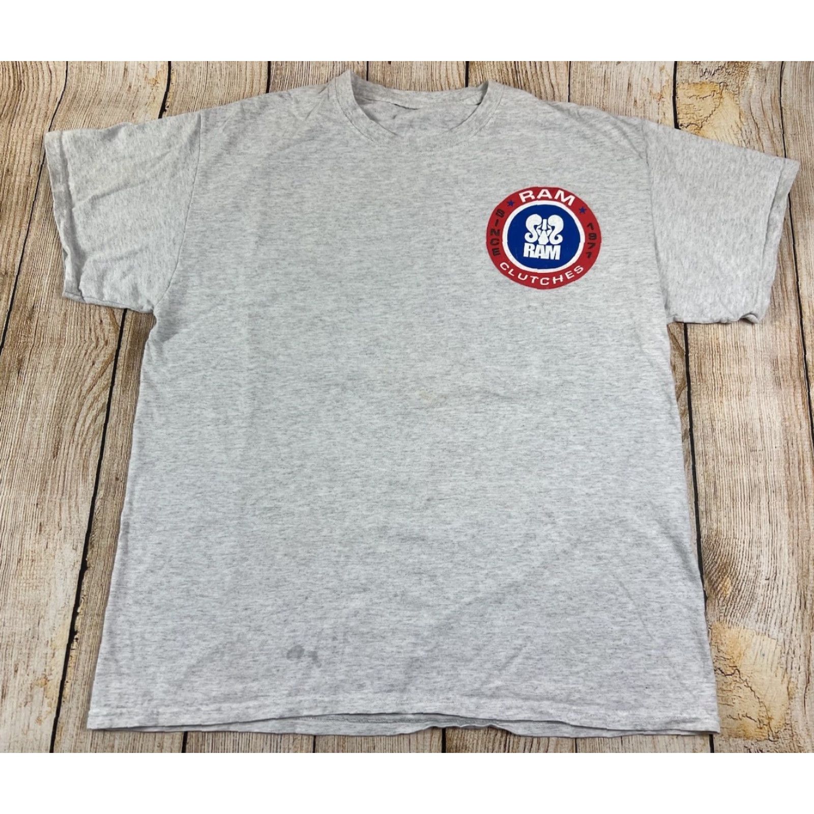 Vintage VINTAGE Ram T Shirt Cars Gray Large Mens Ram Clutches Graphic Print 90s? Size US L / EU 52-54 / 3 - 2 Thumbnail