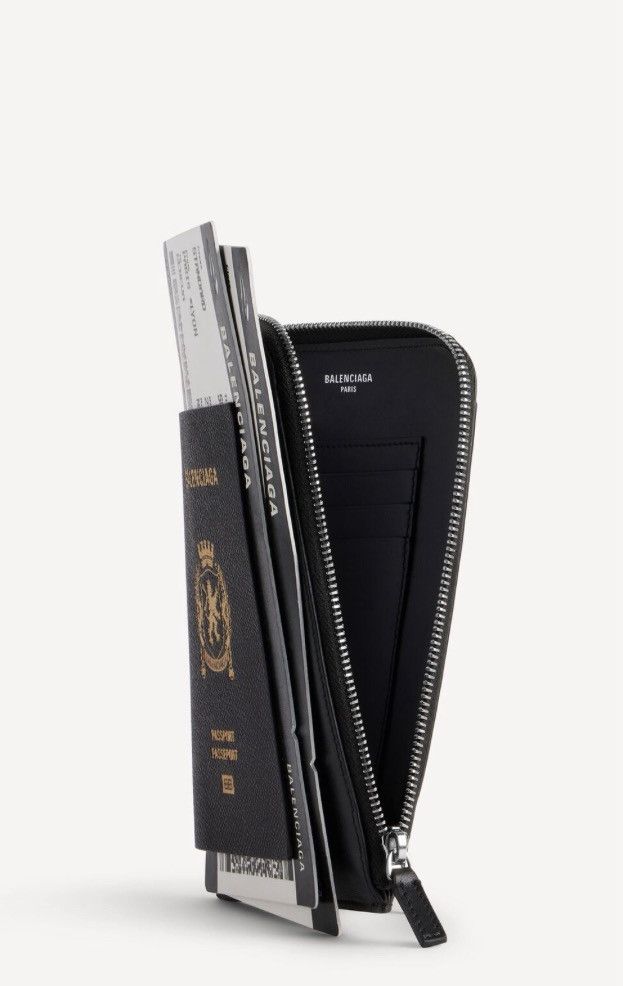 Balenciaga Balenciaga Black Passport Long 1 Ticket Wallet/Bag Size ONE SIZE - 3 Thumbnail