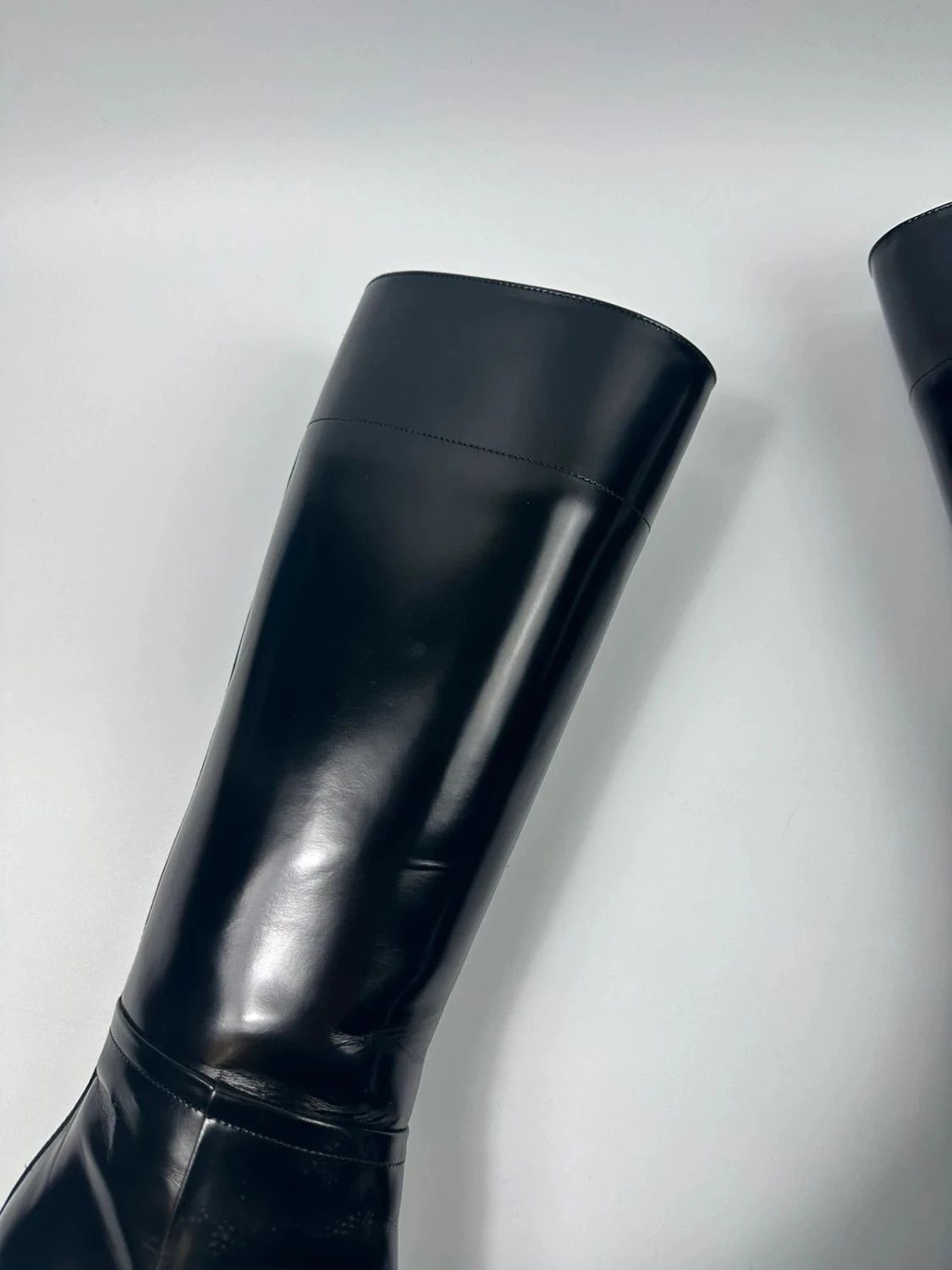 Prada Prada SS2014 Black Leather Vernis Patent Boots Pointy Toe Size US 6 / IT 36 - 8 Thumbnail