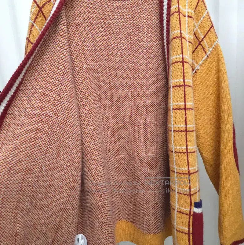 Miu Miu Miu Miu Orange Wool Plaid Long Cardigan . Size XXS / US 00 / IT 34 - 3 Thumbnail
