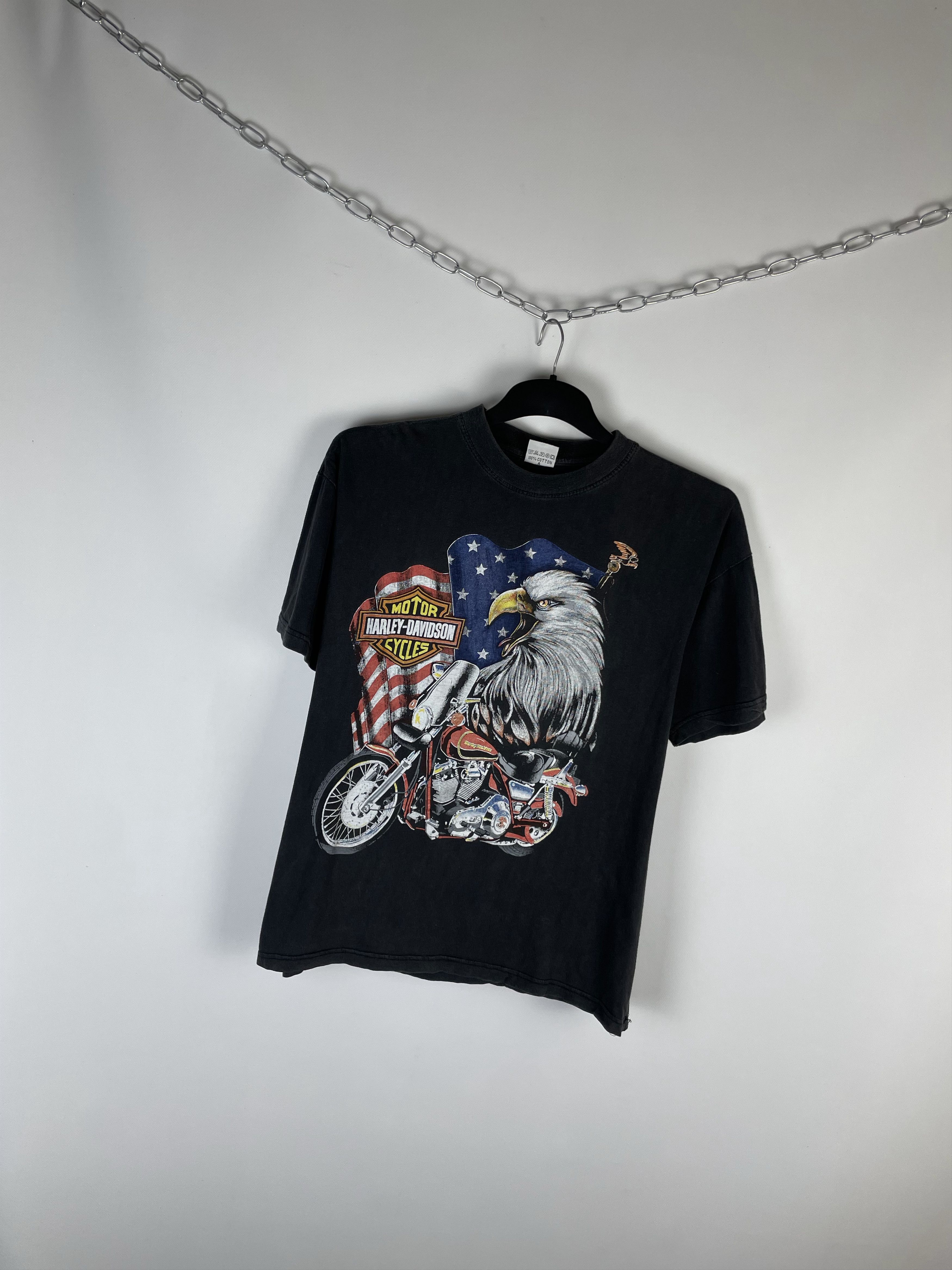 Harley Davidson × Vintage Vintage HARLEY DAVIDSON Tee Graphic T-Shirt Size US L / EU 52-54 / 3 - 2 Thumbnail