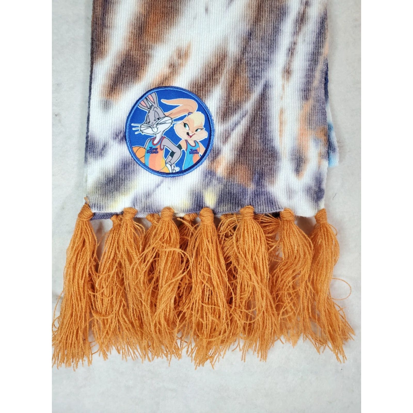 Logo 7 VINTAGE? No, not vintage. The item is NWT Space Jam A New Legacy SCARF - Tie Dye with Fringe & Embroidered Logo Size ONE SIZE - 2 Thumbnail