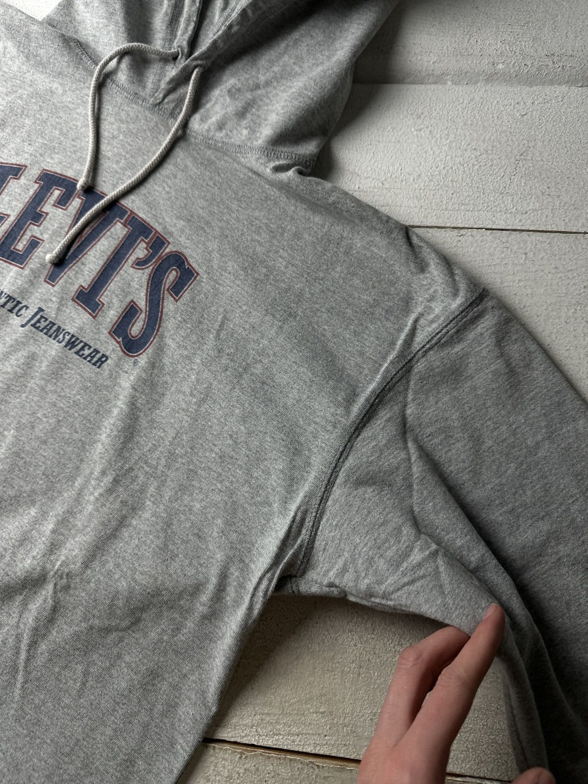 Levi's Vintage Clothing 🚨VNTG 80s-90s LEVI’S BIG LOGO GRAY MEN HOODIE LONG ARCHIVE Size US M / EU 48-50 / 2 - 6 Thumbnail