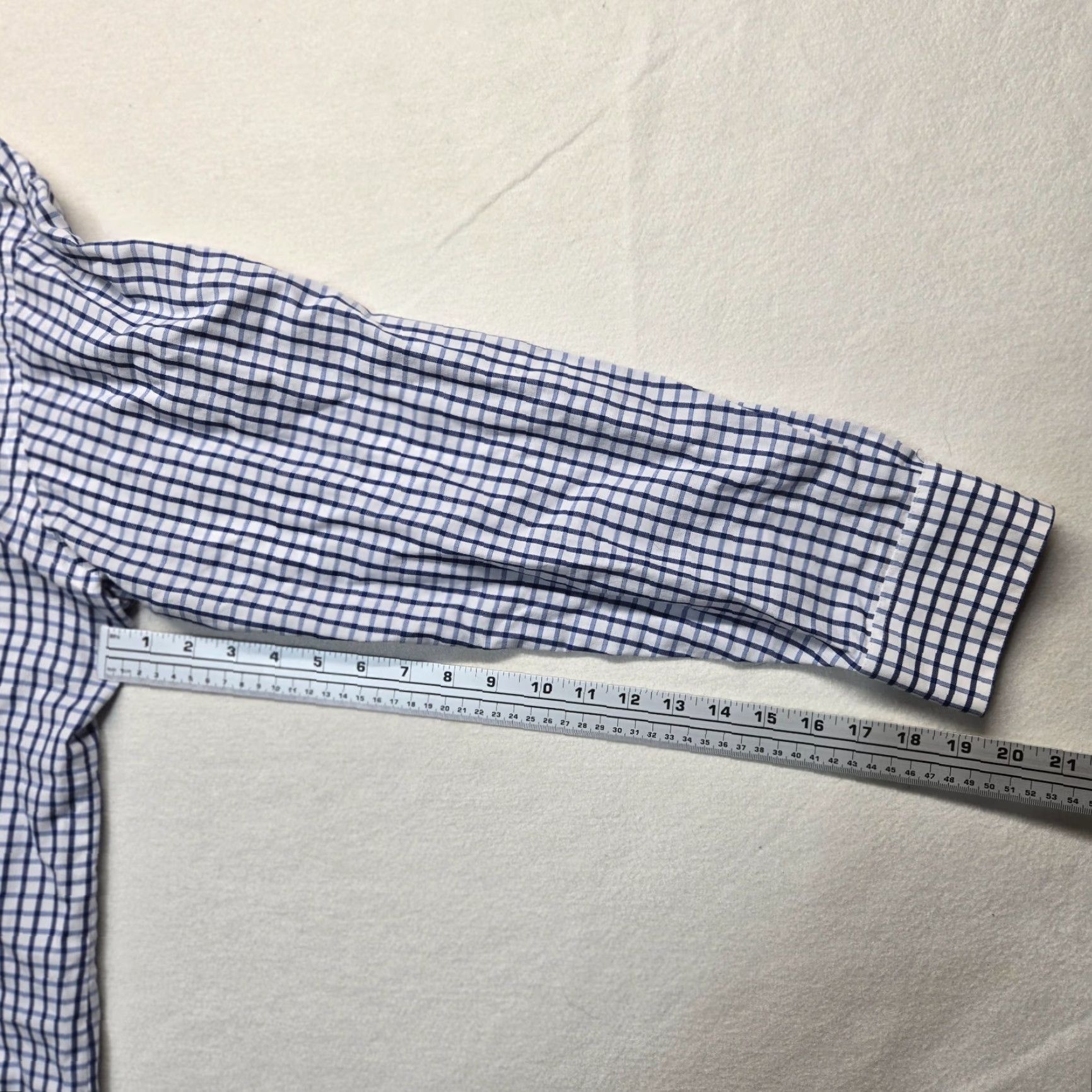 Van Heusen Van Heusen Shirt Button-Up Long Sleeve White Blue Checkered 18 Mens Store Brand 18 Size US XXL / EU 58 / 5 - 6 Thumbnail