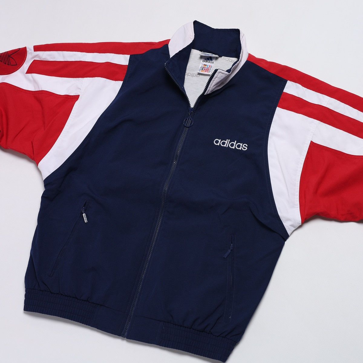 Adidas Vintage Adidas Zip Track Top Light Jacket 90s Red Blue Size US M / EU 48-50 / 2 - 9 Thumbnail