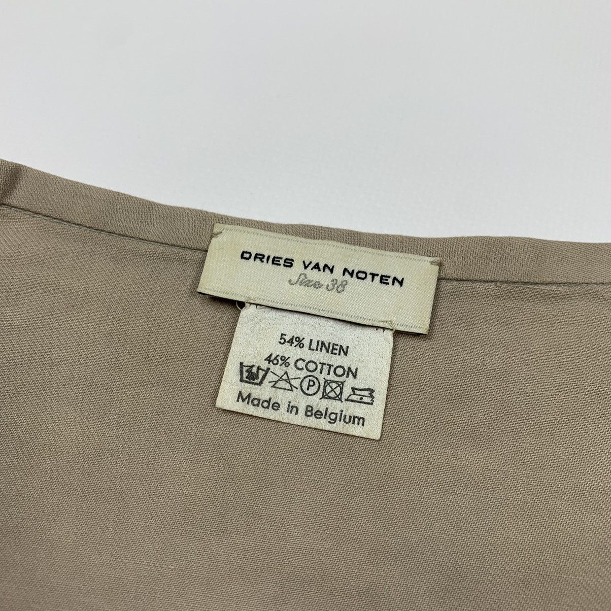 Dries Van Noten DRIES VAN NOTEN Embroidered flowers linen skirt 00s vintage Size 26" / US 2 / IT 38 - 13 Thumbnail
