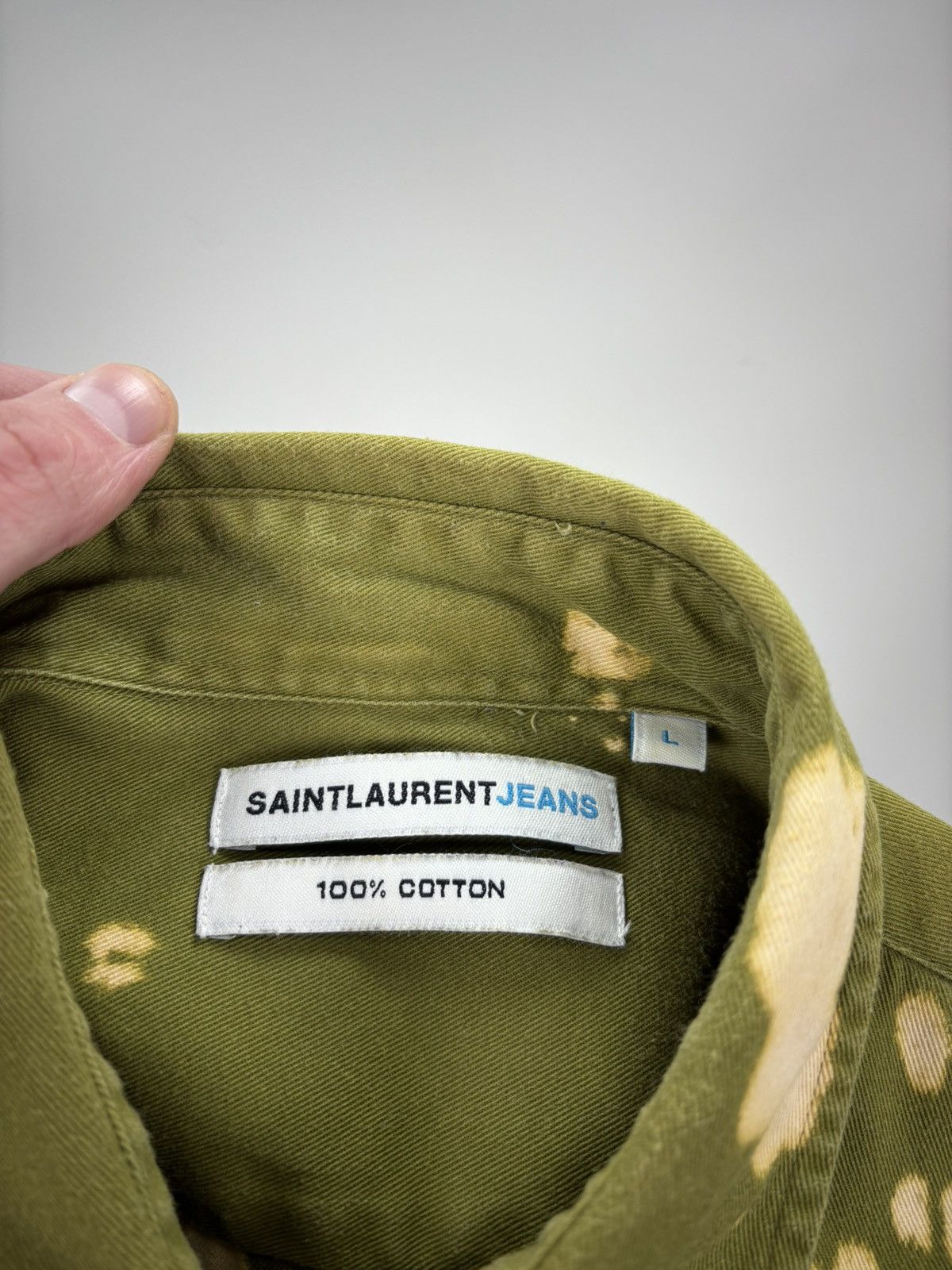 Saint Laurent Paris Mens hand made shirt Saint Laurent Jeans Size L Size US L / EU 52-54 / 3 - 11 Thumbnail