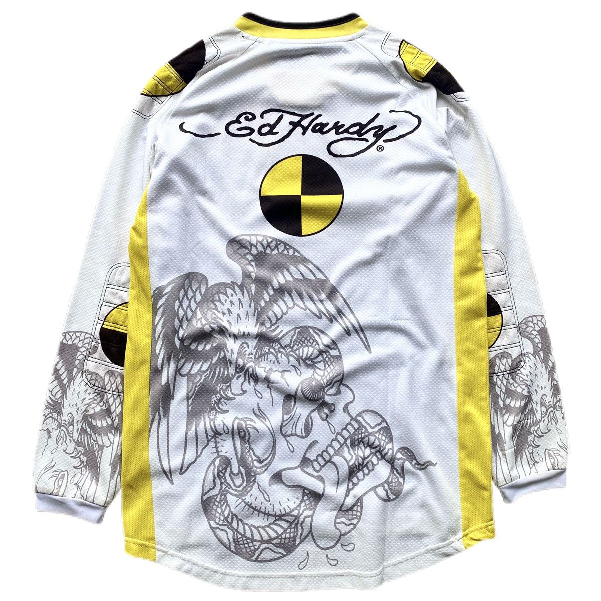 Christian Audigier × Ed Hardy × JNCO Ed Hardy Jersey Motorsports Vintage Y2k Rare Hype Racing. Size US L / EU 52-54 / 3 - 4 Thumbnail
