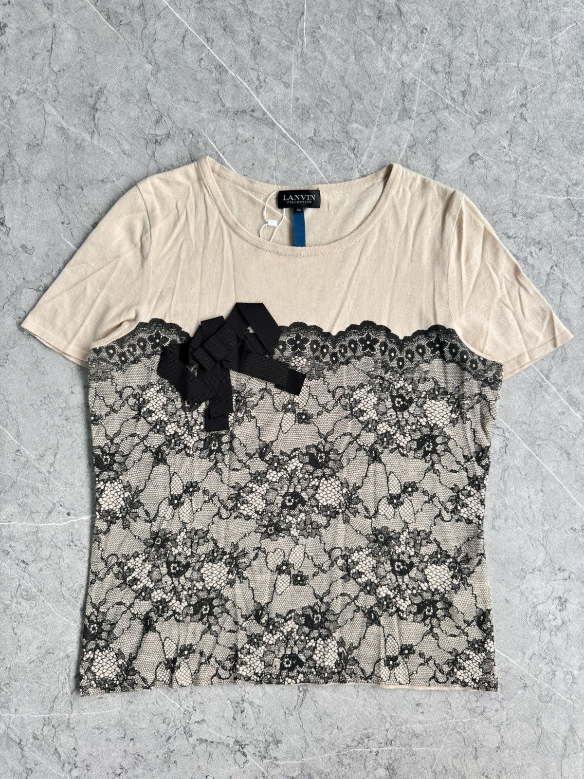 Lanvin LANVIN COLLECTION Lace Panel Top Size S / US 4 / IT 40 - 1 Thumbnail
