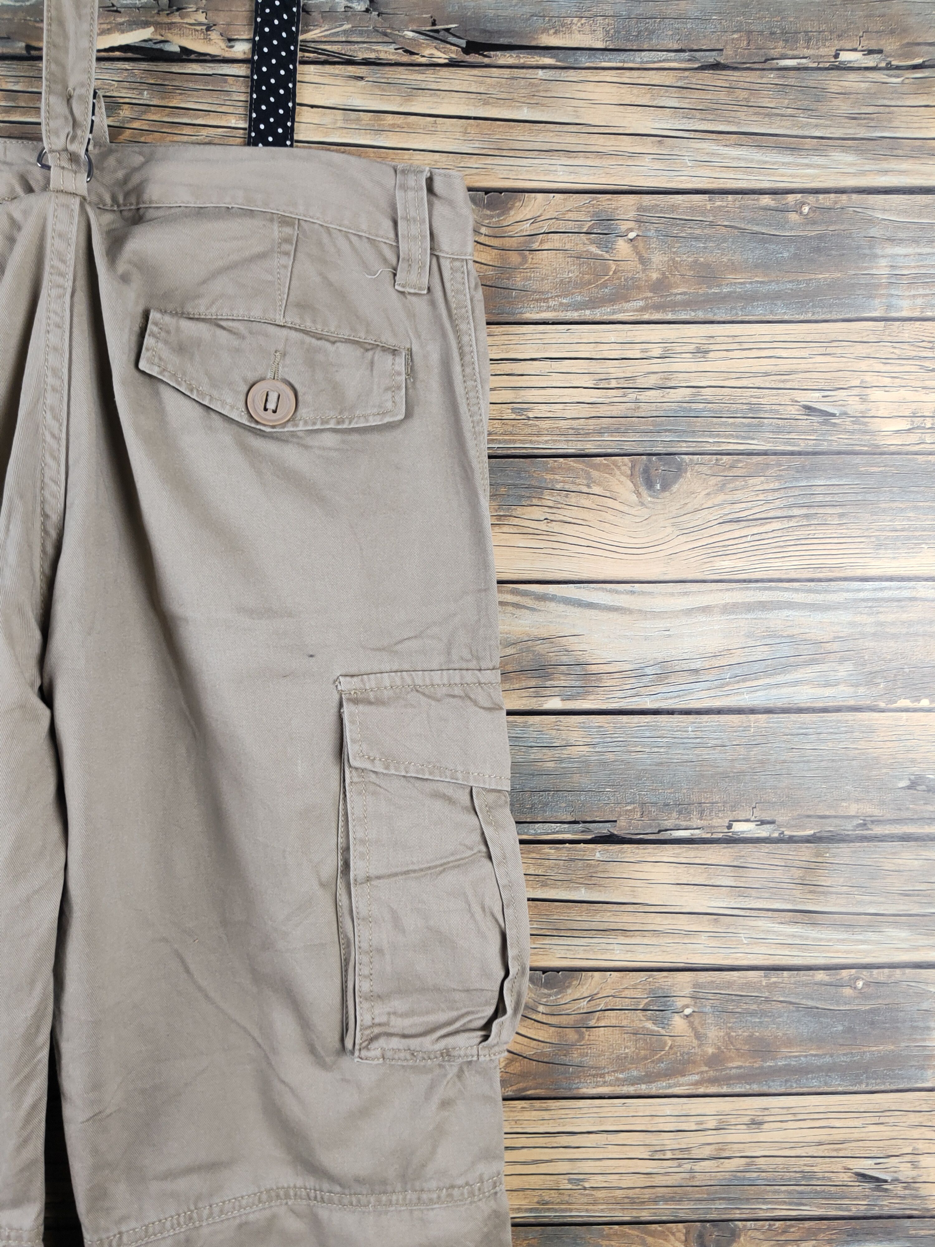 Japanese Brand DL Free Gate Beige Suspender Pants #1059 Size 32" / US 10 / IT 46 - 16 Thumbnail