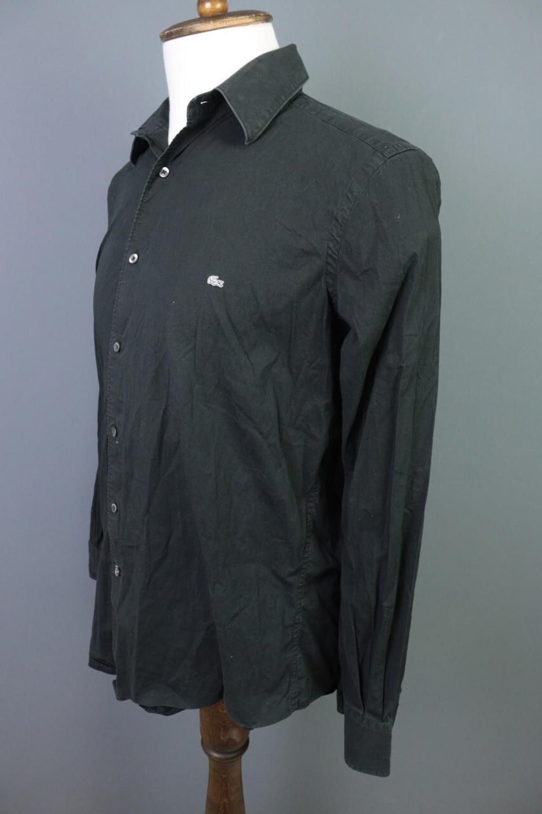 Lacoste Lacoste Black Long Sleeve Button Down Shirt Size 41 Size US M / EU 48-50 / 2 - 7 Thumbnail