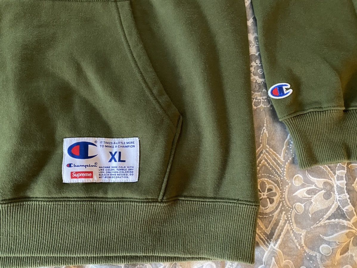Supreme Olive hoodie XL Size US XL / EU 56 / 4 - 3 Thumbnail