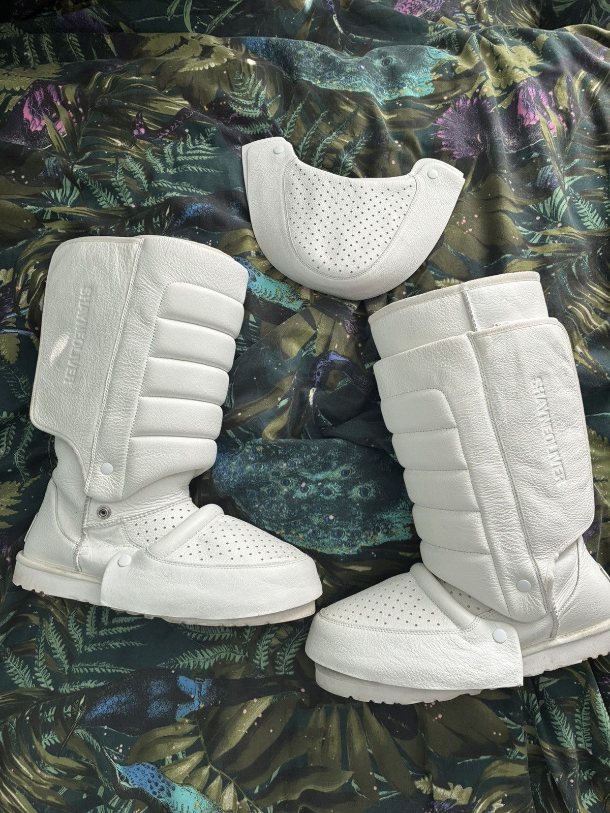 Shayne oliver x ugg white high armoured greave boots