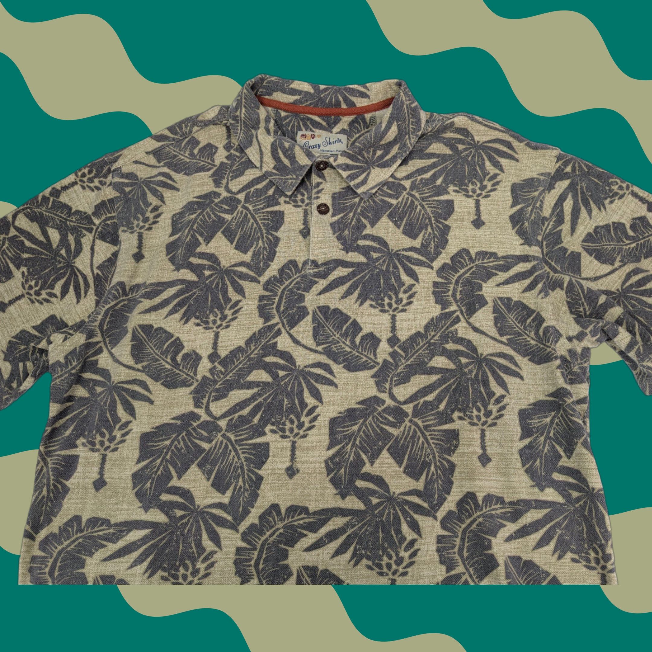 Vintage VINTAGE Crazy Shirts Polo Shirt Mens XL Beige Hawaiian Beach Resort Travel & Places Aloha 60s? Size US XL / EU 56 / 4 - 1 Thumbnail