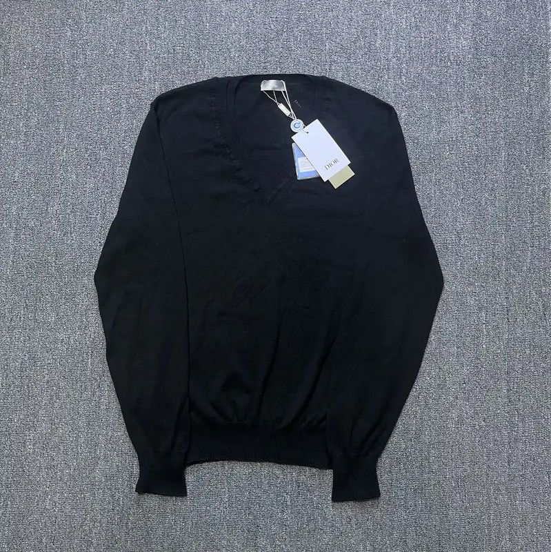 Dior Dior Black Wool Pullover Sweater for Men 0089 Size US M / EU 48-50 / 2 - 1 Thumbnail