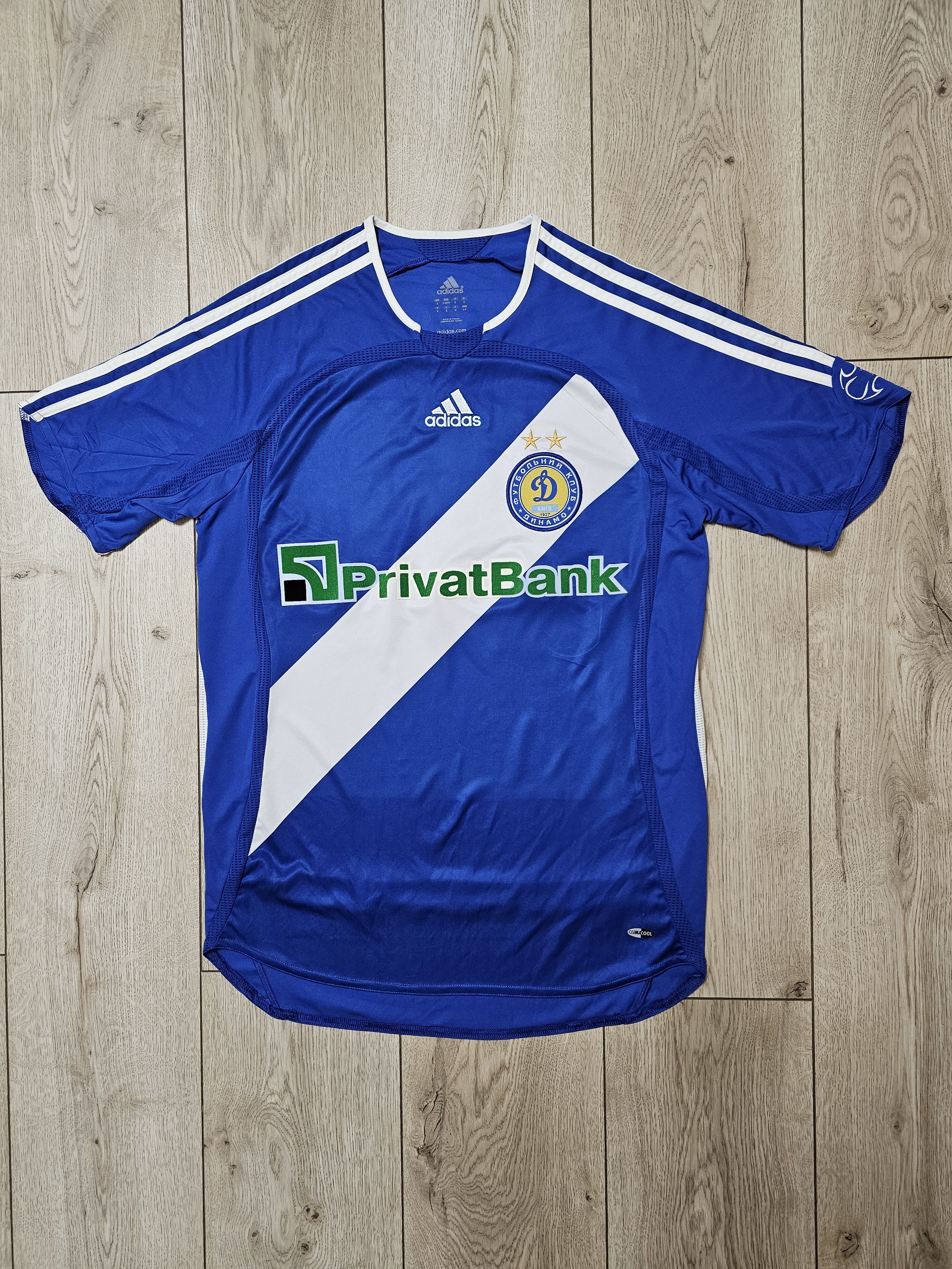 Image of Adidas x Soccer Jersey Dynamo Kiev 2007 2008 Away Rotan Football Soccer Jersey in Bleu (Size Small)