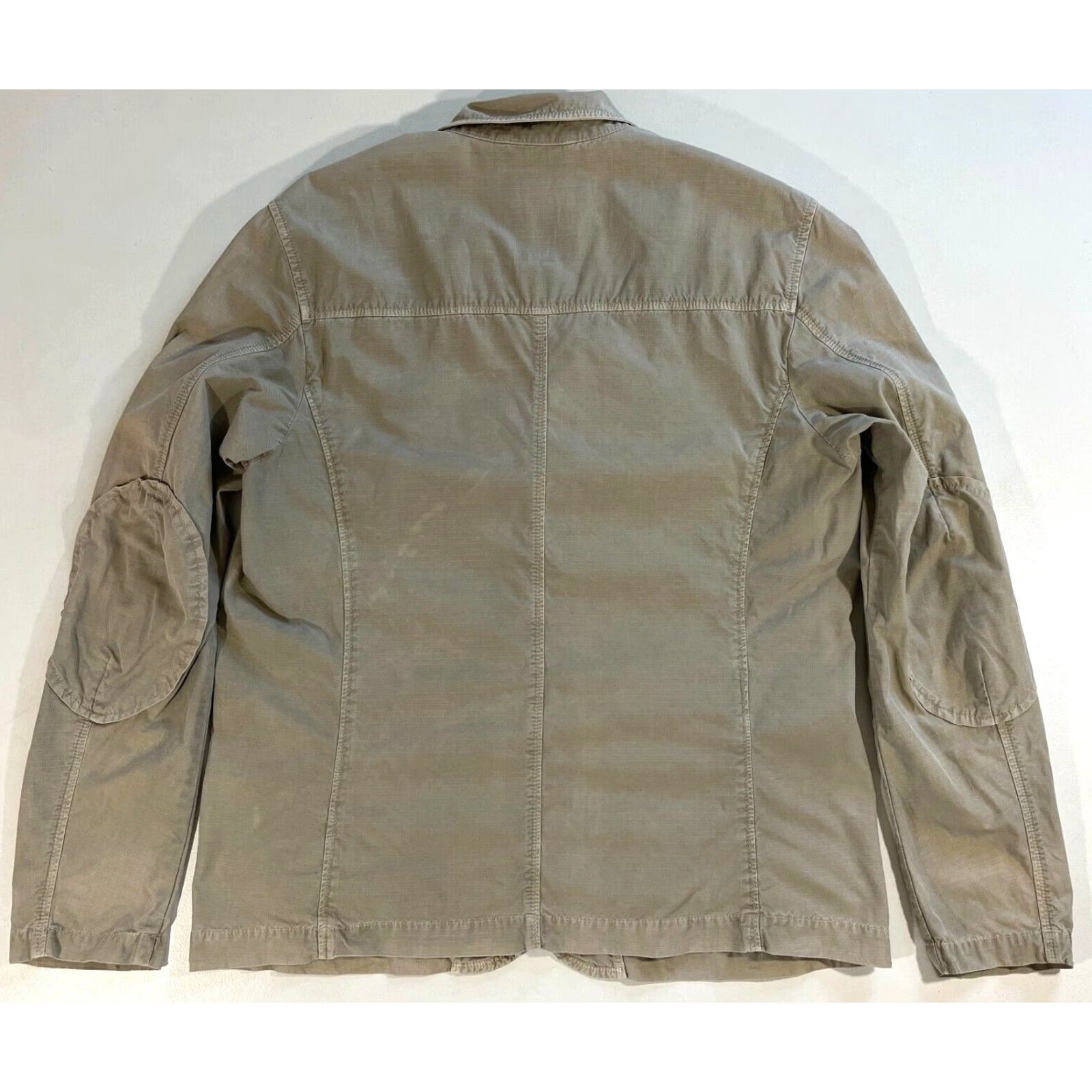 Aeronautica Militare VINTAGE Aeronautica Militare Jacket Mens Canvas Blazer Size 54 Beige Military Style with Pockets Elbow Patch Size 54R - 5 Thumbnail