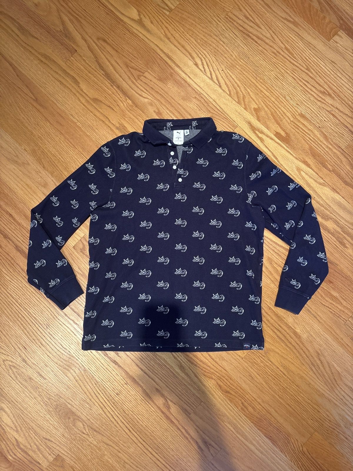 Noah × Puma Noah x Puma Jacquard Polo Shirt 'Navy' Size US L / EU 52-54 / 3 - 1 Thumbnail