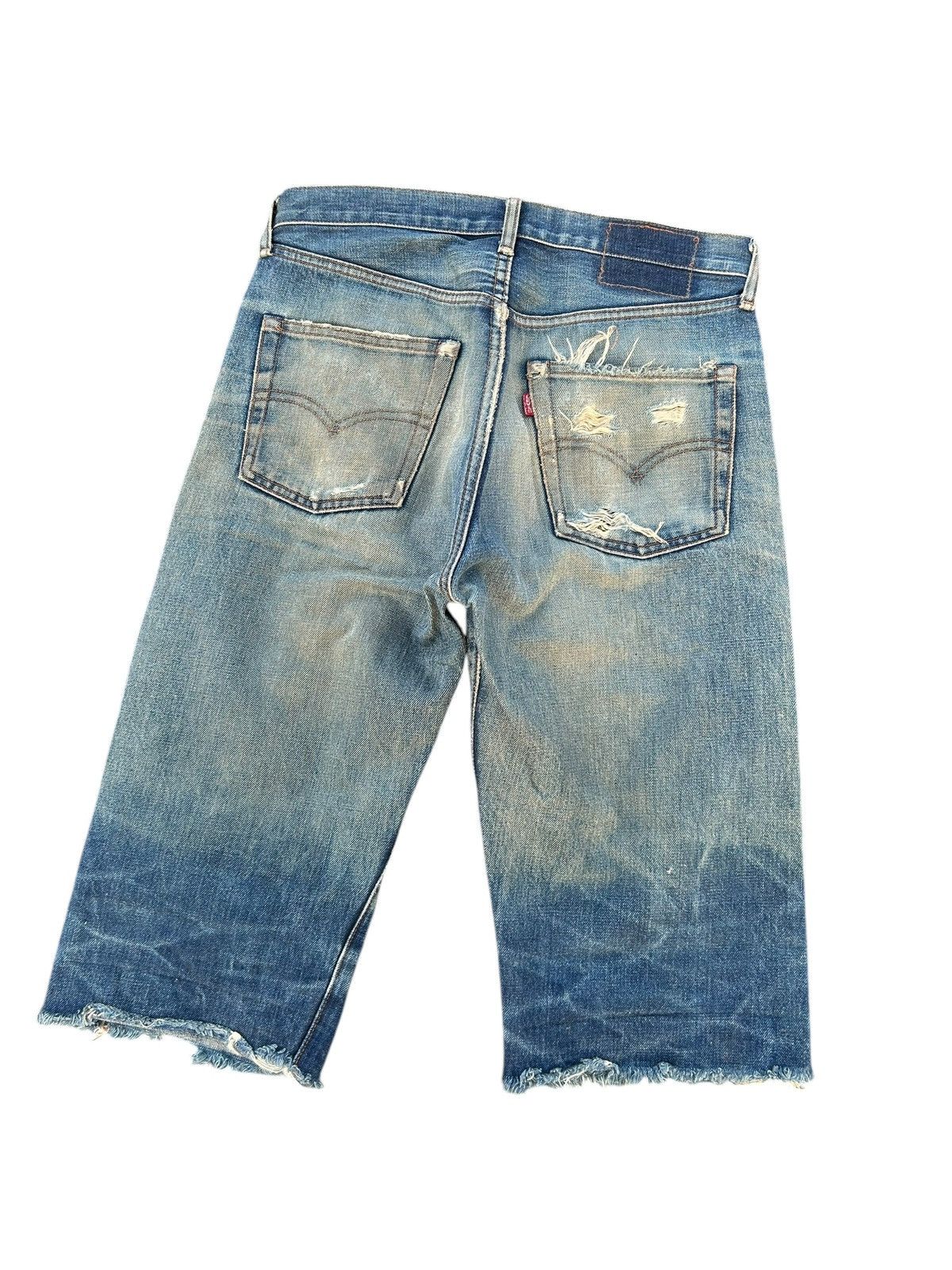 Japanese Brand × Kapital × Vintage Vintage Levis Selvedge BigE Distressed Short Denim Jeans Size US 31 - 13 Thumbnail