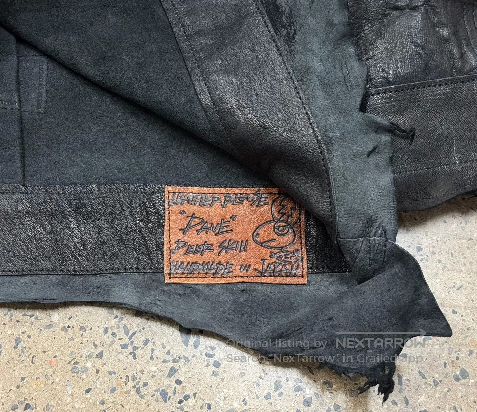 Japanese Brand good karma leather shirt jacket in black. Size US M / EU 48-50 / 2 - 8 Thumbnail