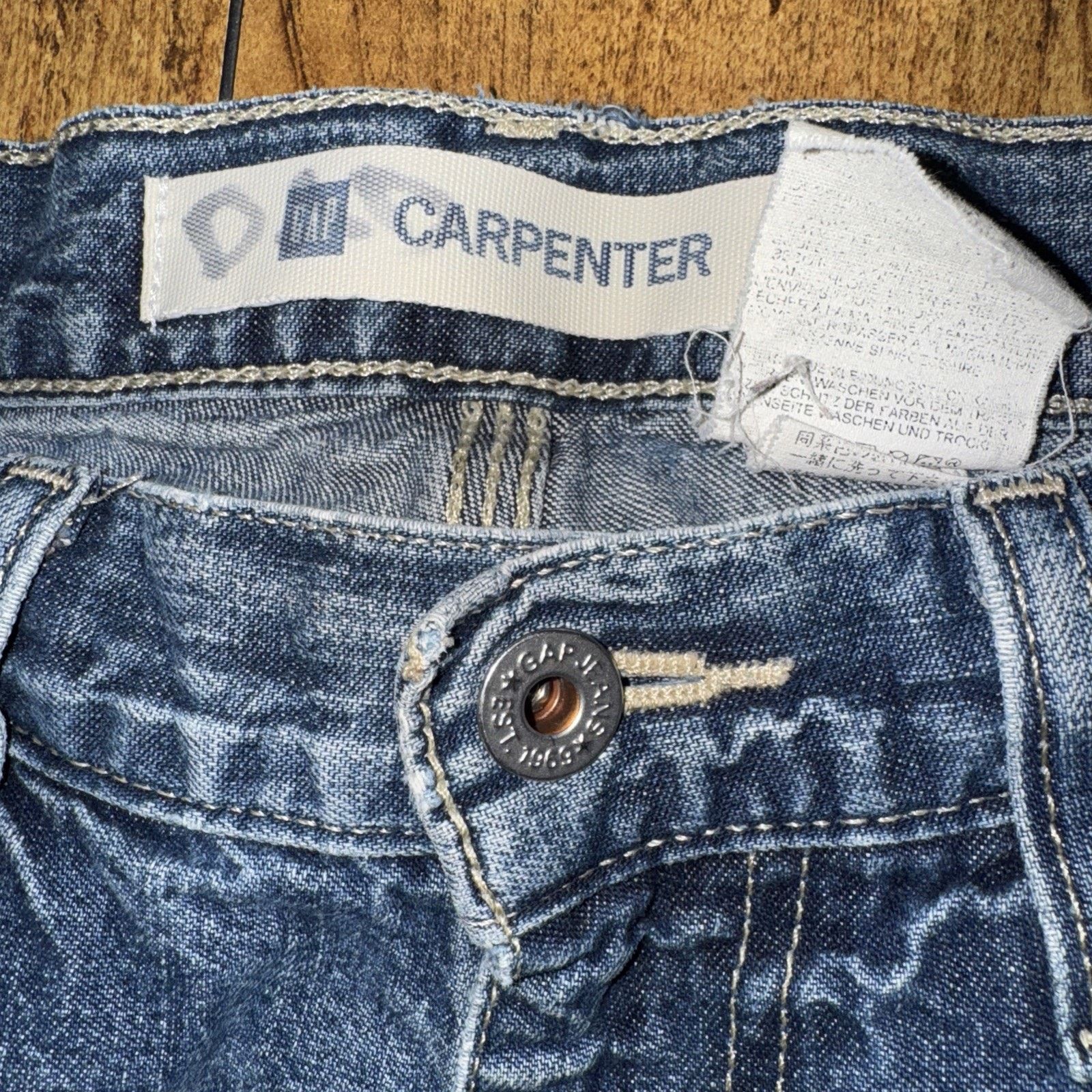 Gap × Vintage Vintage Y2K GAP Carpenter Pants Blue 30x27 Size US 30 / EU 46 - 5 Thumbnail