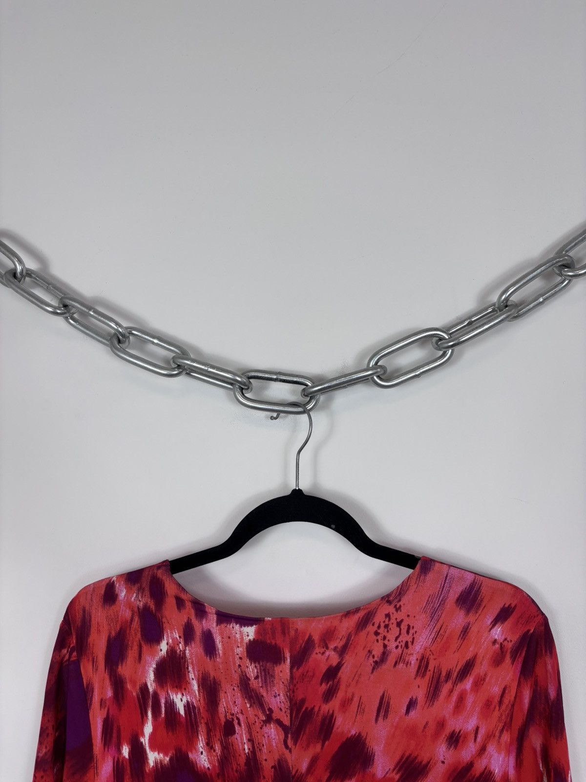 Iceberg Iceberg Women’s Red Abstract Animal Print V-Neck Dress Size L / US 10 / IT 46 - 13 Thumbnail