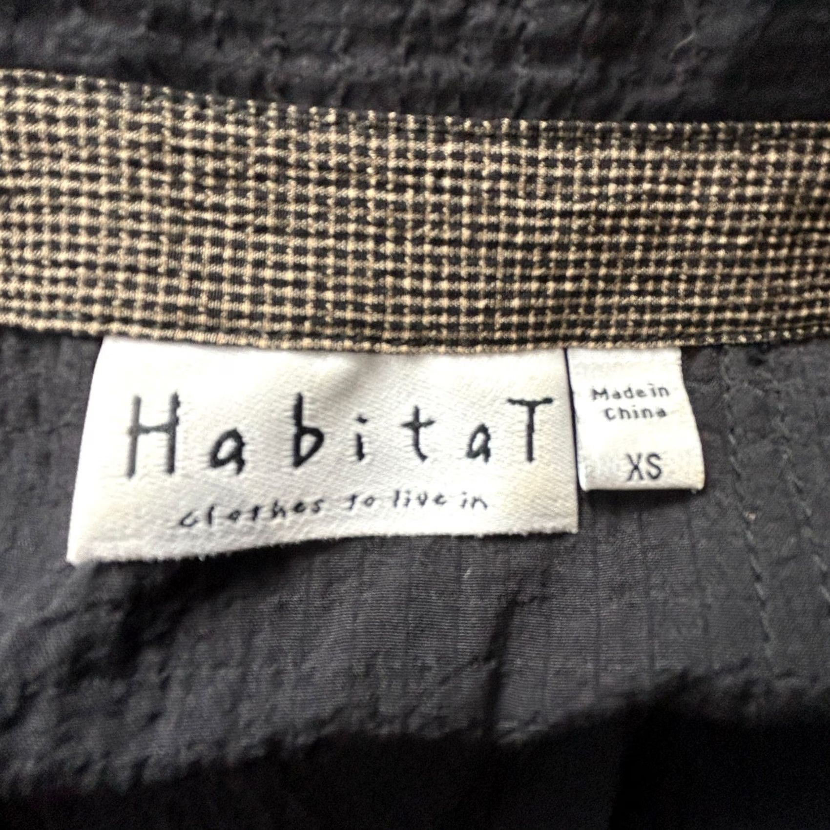 Habitat Habitat Womens Textured Crinkle A-Line Jacket Black XS Pockets Button-Front Size XS / US 0-2 / IT 36-38 - 3 Thumbnail