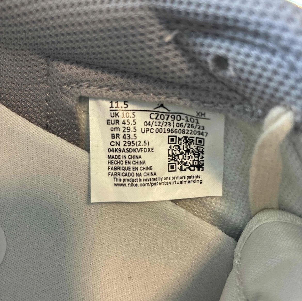 Jordan Brand Jordan 1 Retro Low Atmosphere Grey Size US 11.5 / EU 44-45 - 7 Thumbnail