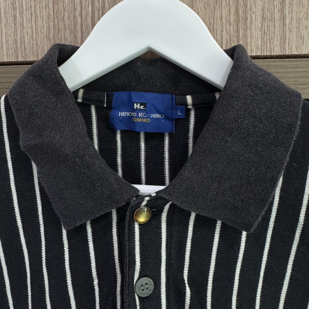 Hiroko Koshino Homme Hiroko Koshino Textured Stripes Polo Shirt Size US M / EU 48-50 / 2 - 4 Thumbnail