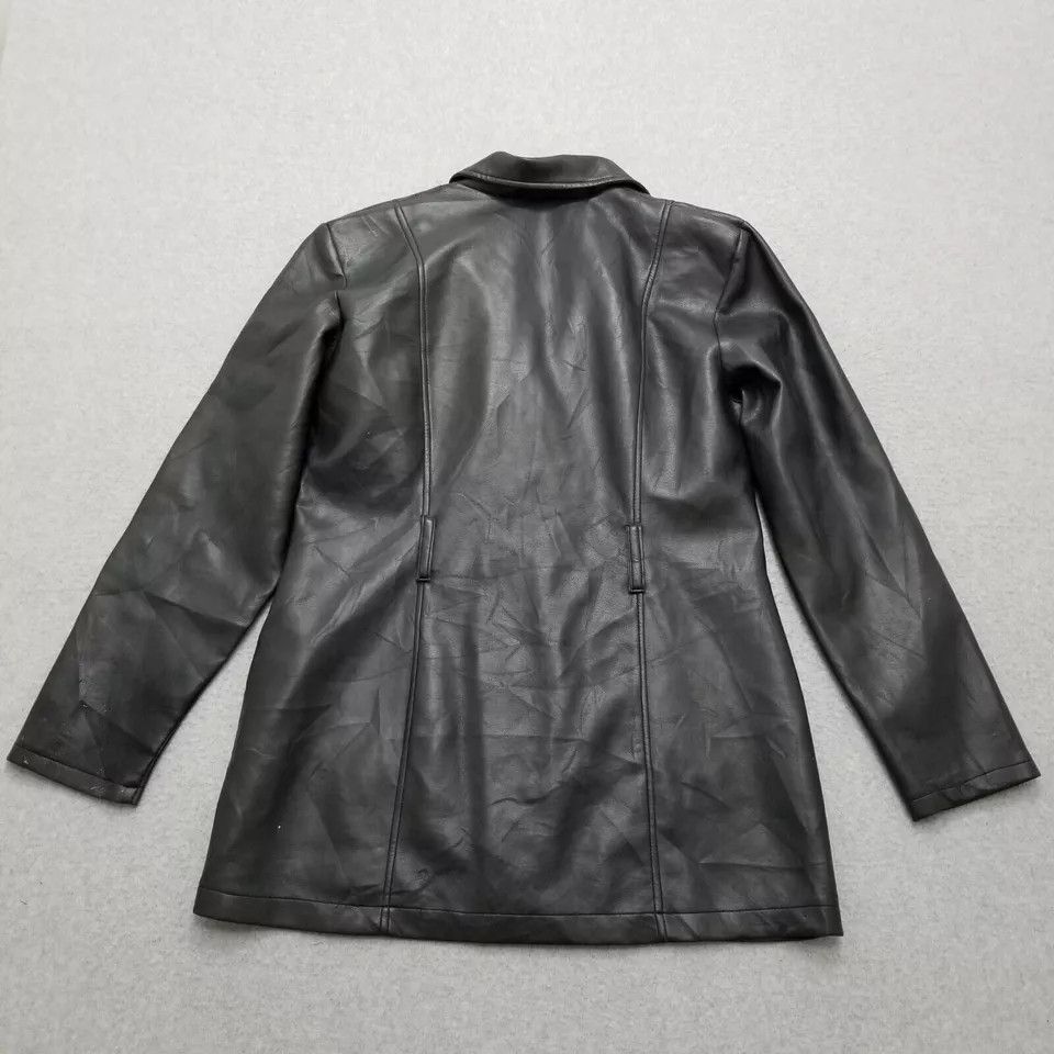 Other Highway Jacket Womens Medium Black Snap Pockets Faux Leather Size M / US 6-8 / IT 42-44 - 2 Thumbnail