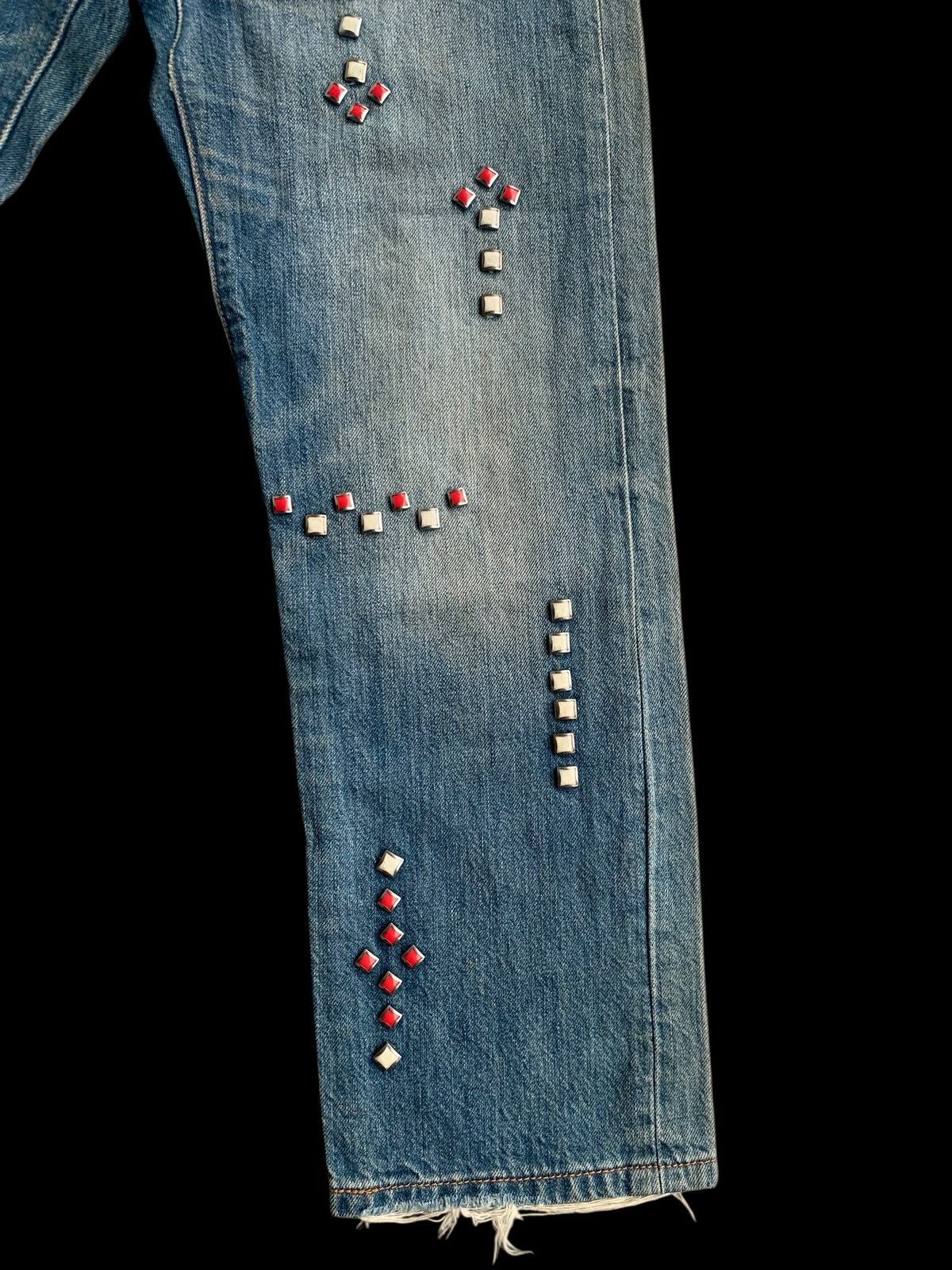 Japanese Brand × Levi's × Vintage Vintage Levi's 501 Custom Studded Jeans👖 Size 28" / US 6 / IT 42 - 6 Thumbnail