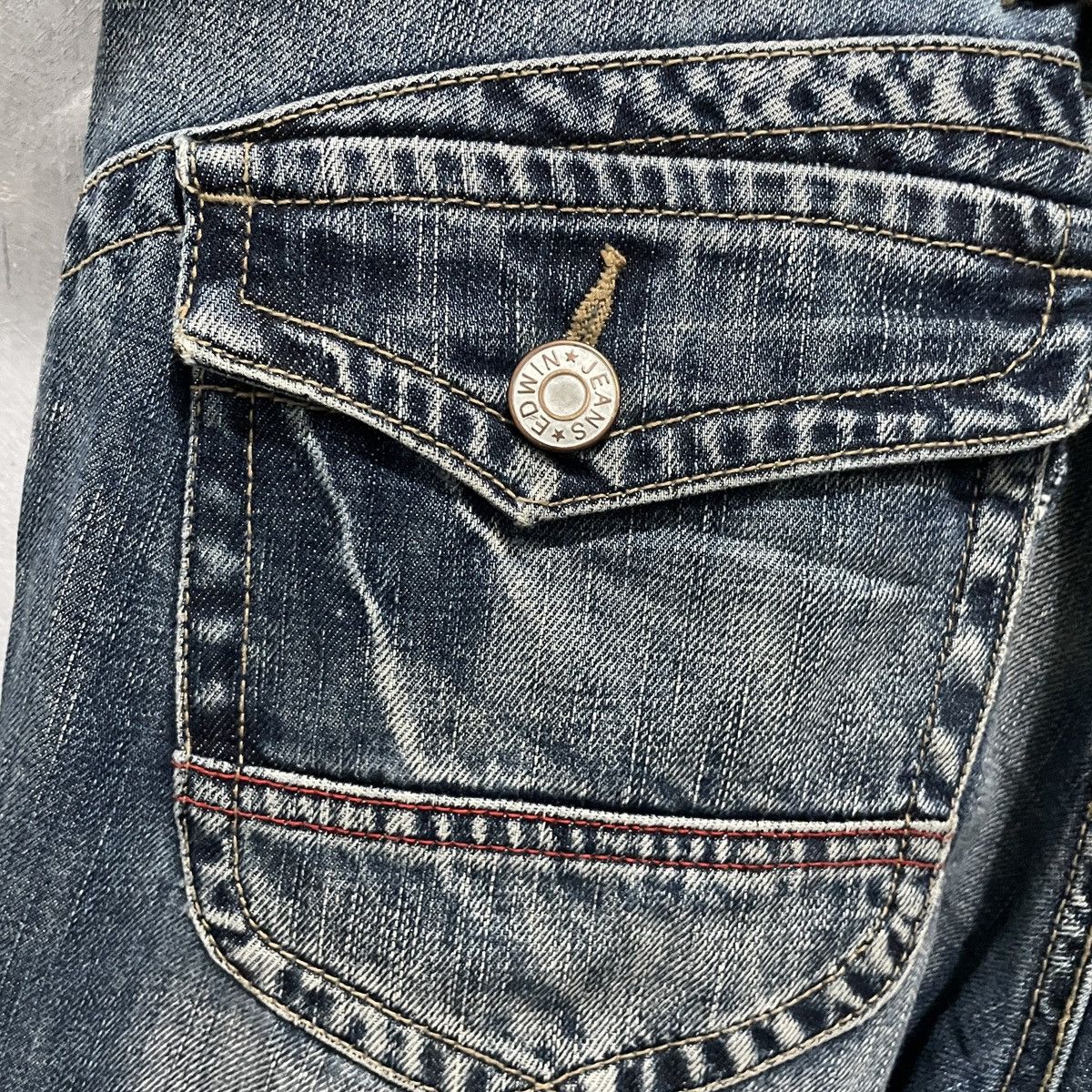 Edwin Vintage Edwin E Function Curve Leg Distressed Loose Jeans Size US 33 - 10 Thumbnail