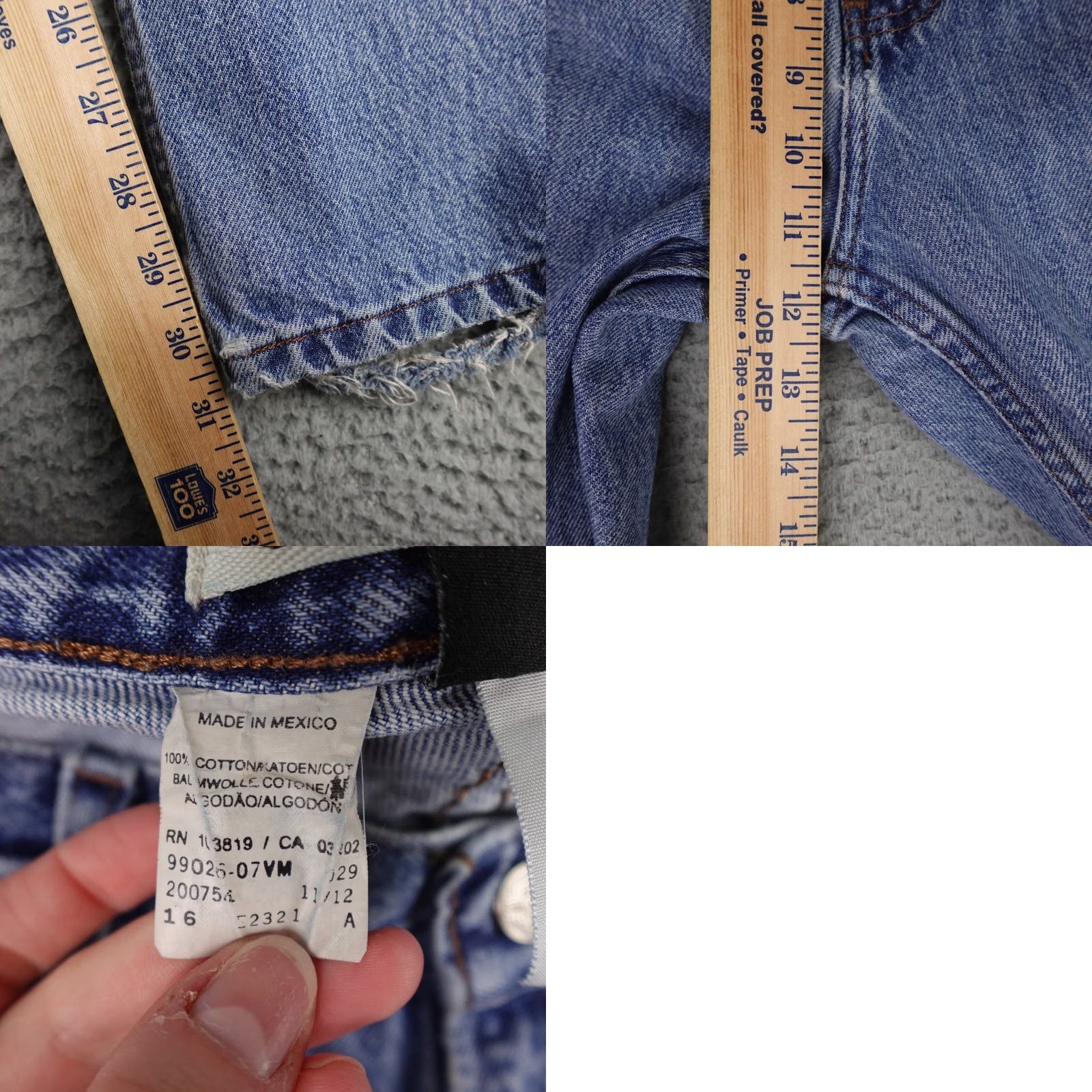 Harley Davidson Harley-Davidson Jeans Mens 38x32 Blue Denim Biker Light Wash Faded Distressed - 90s, Grunge, Retro, Rock - Pre-Owned Size US 38 / EU 54 - 10 Thumbnail