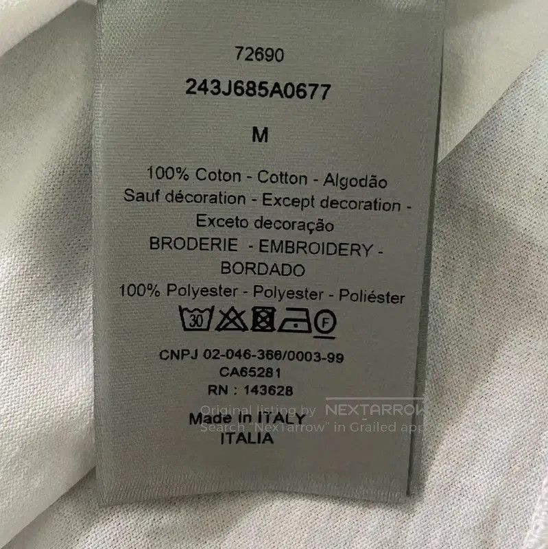 Dior Dior Summer White Cotton Men's T-Shirt . Size US M / EU 48-50 / 2 - 7 Thumbnail