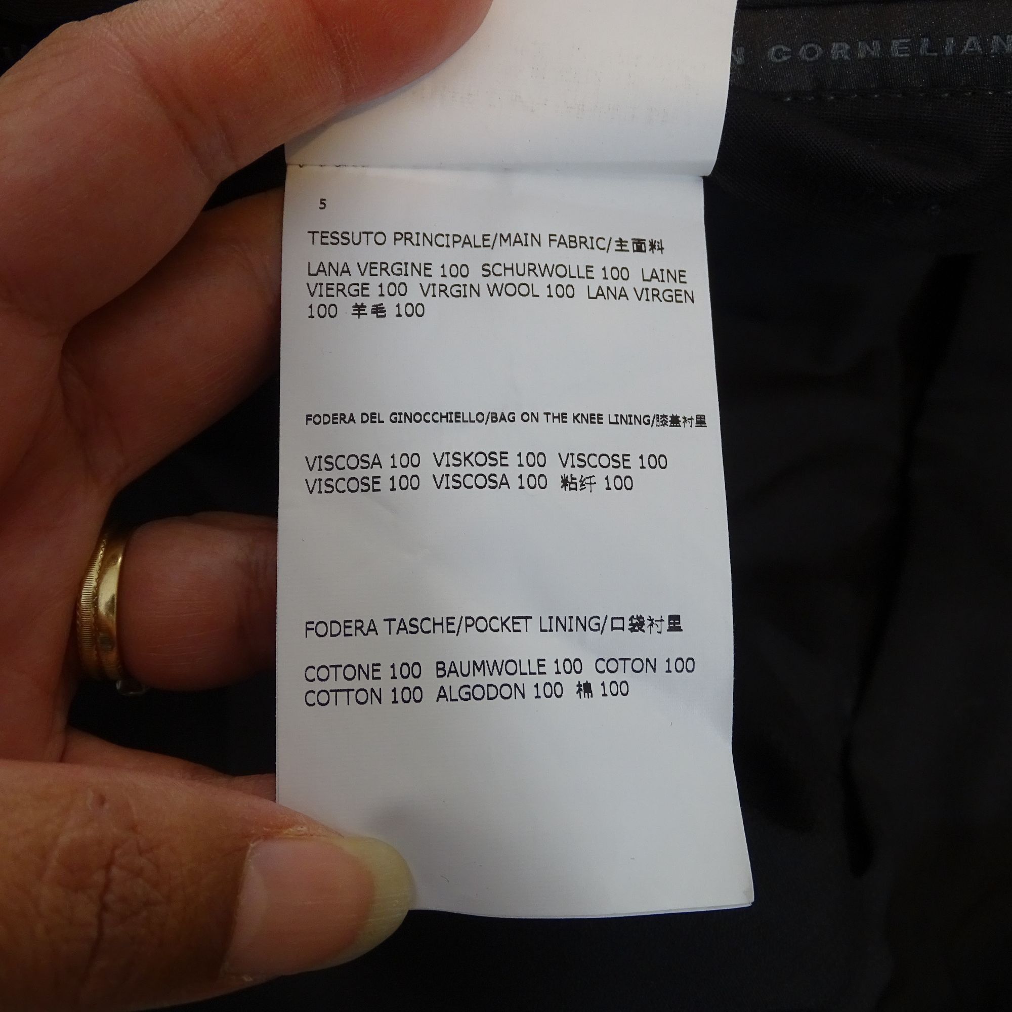 Corneliani Corneliani Mens Dress Pants Black Flat Front Wool Size 40x29 Size US 40 / EU 56 - 10 Thumbnail