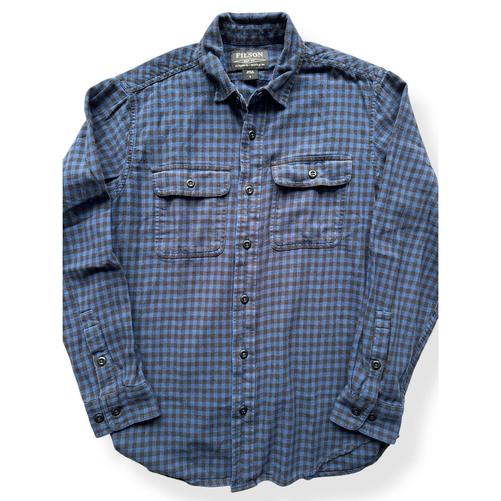 Filson Filson Blue Black Cotton Flannel Shirt SZ S Size US S / EU 44-46 / 1 - 2 Thumbnail
