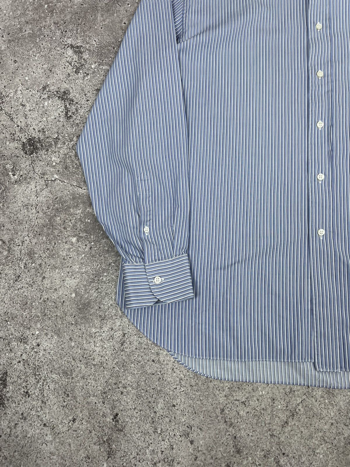 Brioni Brioni Striped Button Up Shirt Long Sleeeve Classic Size US XL / EU 56 / 4 - 5 Thumbnail