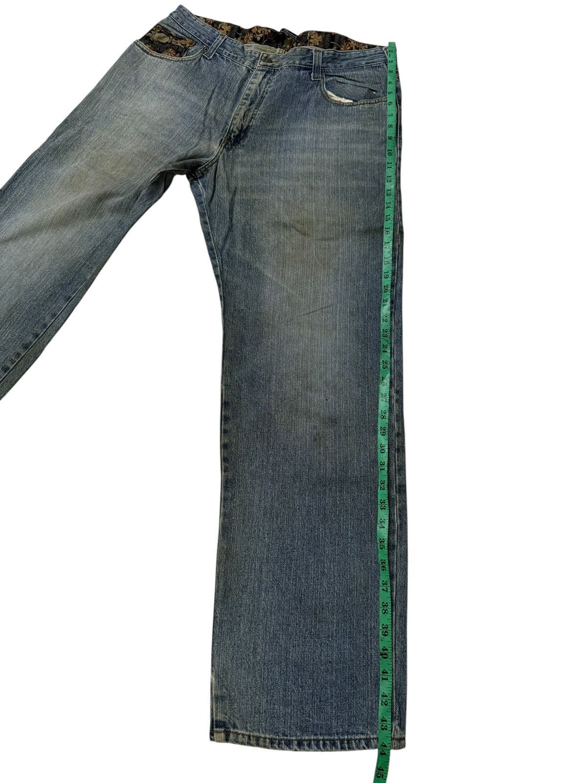 Japanese Brand Dominate Handcrafted Sukajan Embroidered Koi Fish Jeans Size US 34 / EU 50 - 16 Thumbnail
