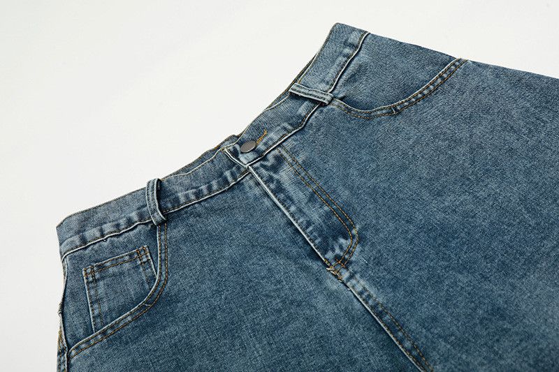 Jean American Retro Star-Embroidered Curved-Leg Jeans Size US 32 / EU 48 - 3 Thumbnail