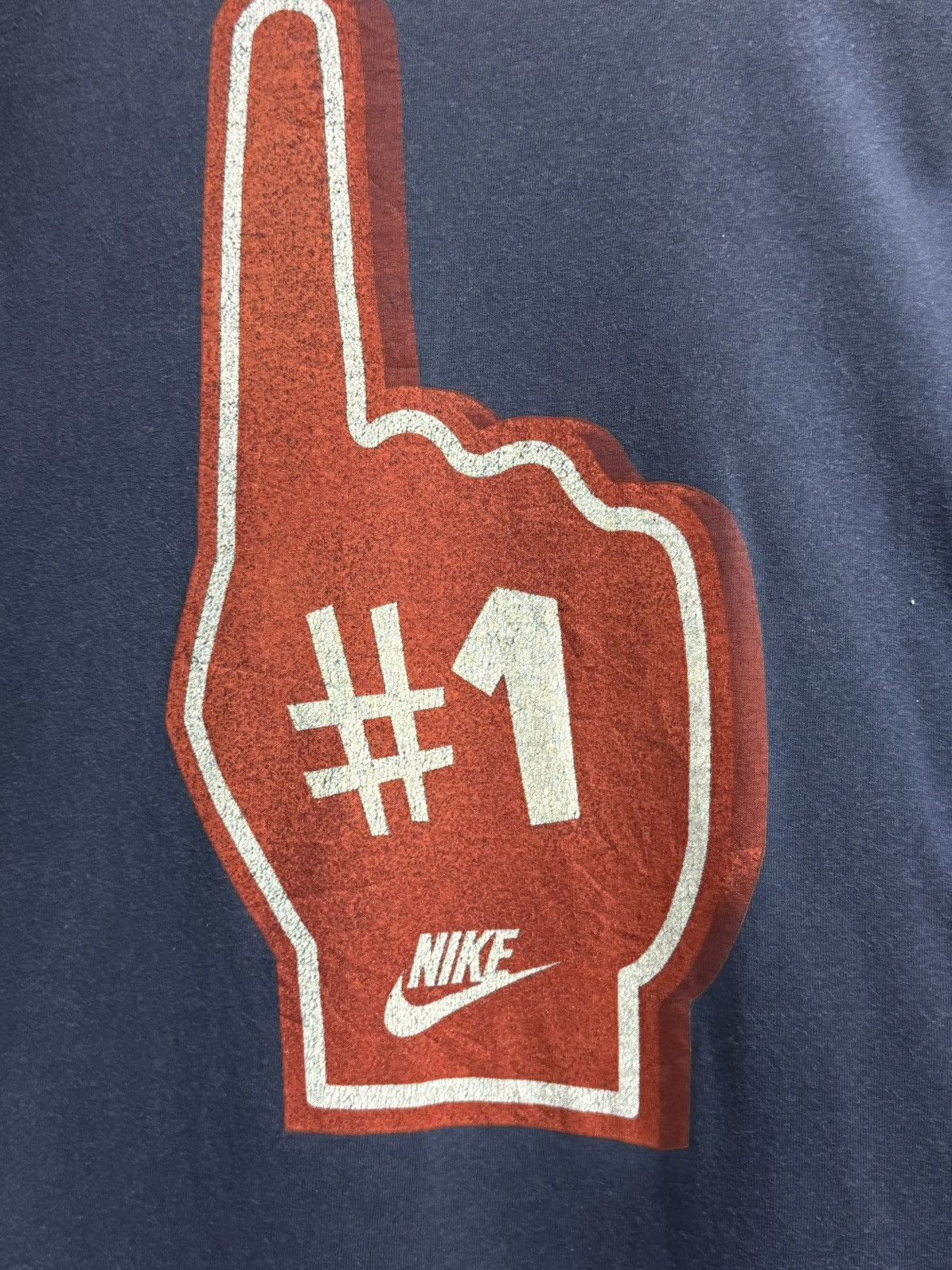 Nike × Vintage Vintage Nike #1 Give Em The Finger Sun Faded Tee Size US M / EU 48-50 / 2 - 3 Thumbnail