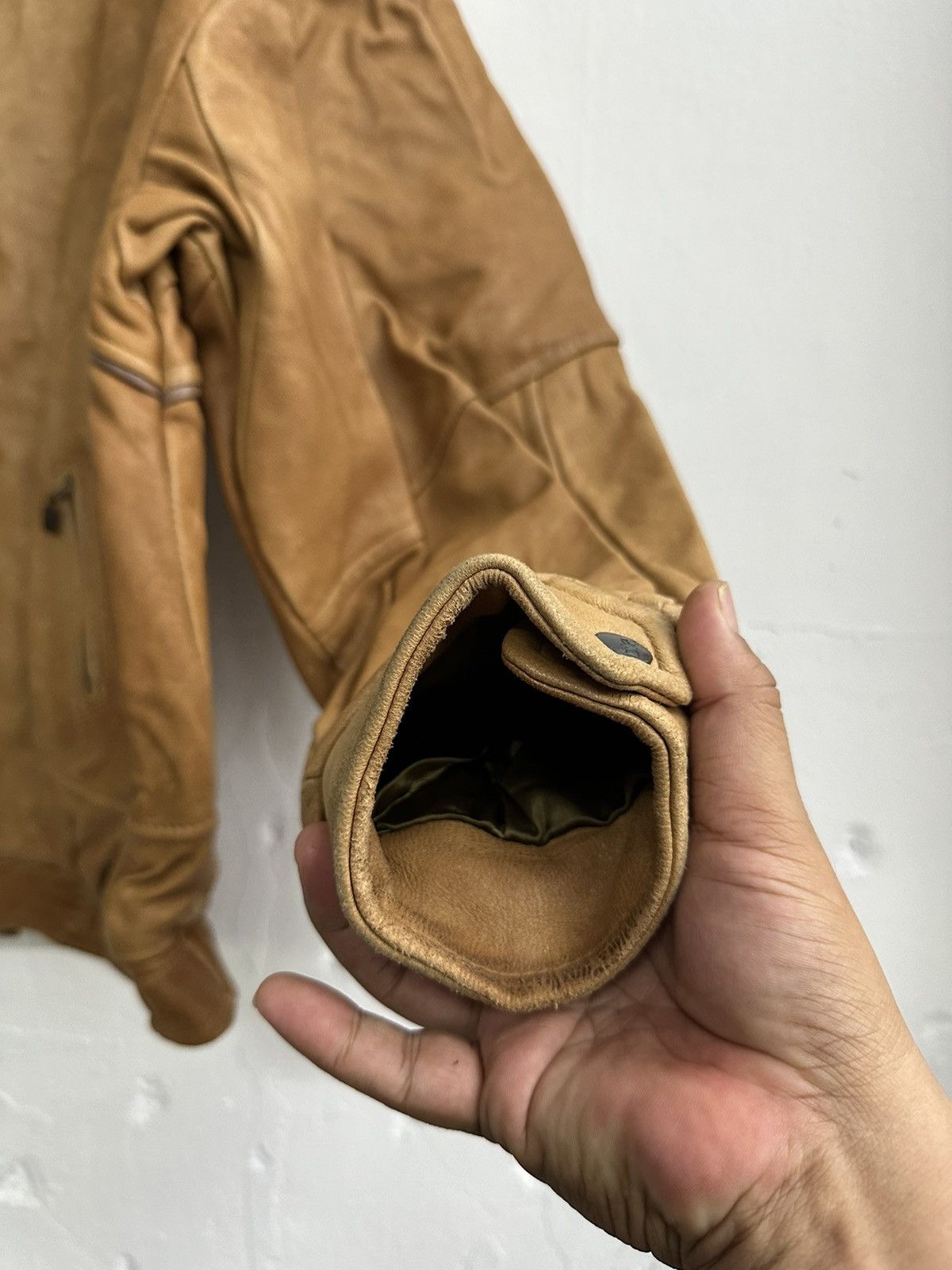 Vintage VTG BIG L Elk Skin Leather Jacket Size US L / EU 52-54 / 3 - 3 Thumbnail