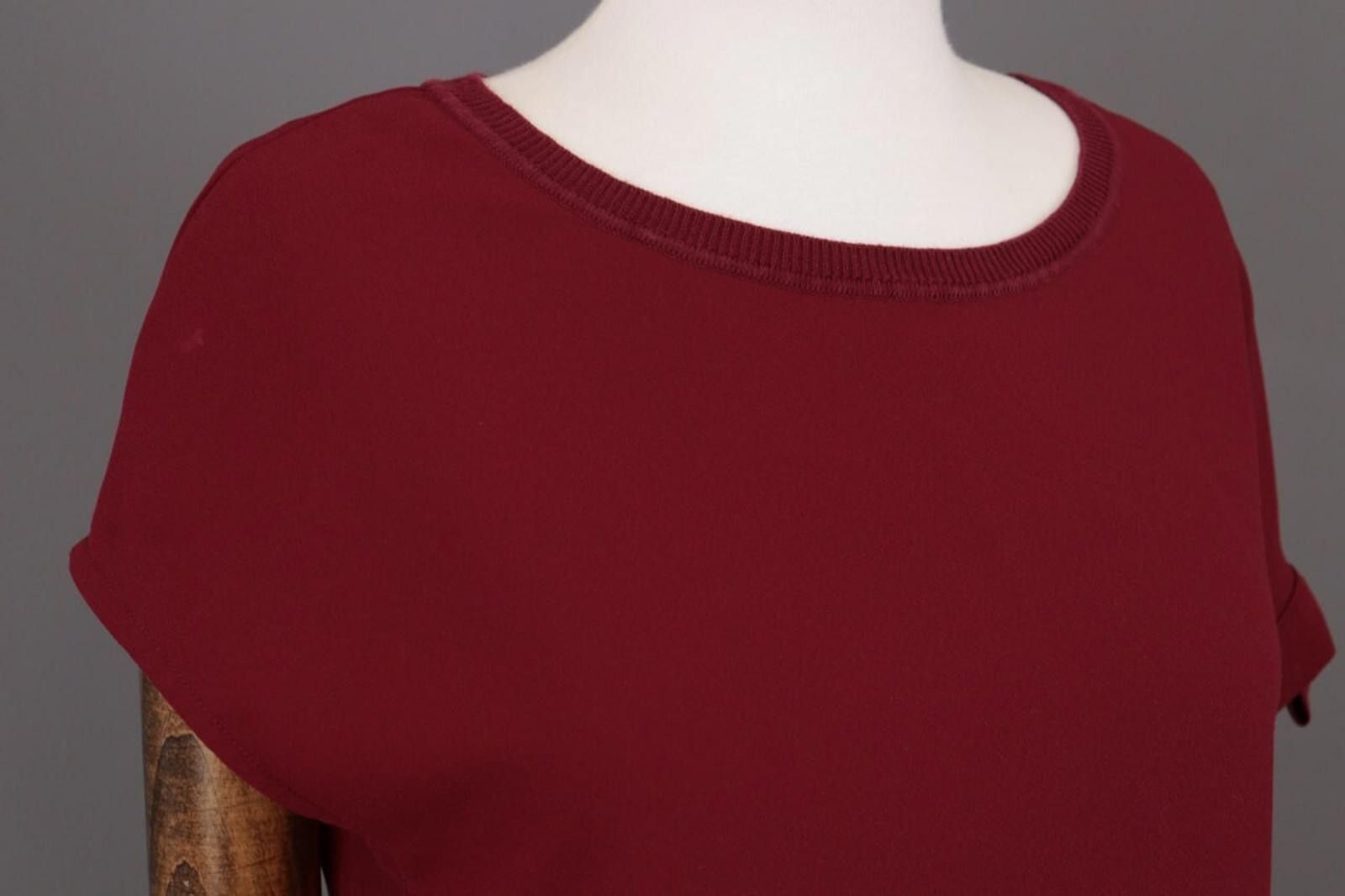 Designer Cop Copine Red Short Sleeve Shift Summer Short Dress Size 36 Size M / US 6-8 / IT 42-44 - 6 Thumbnail