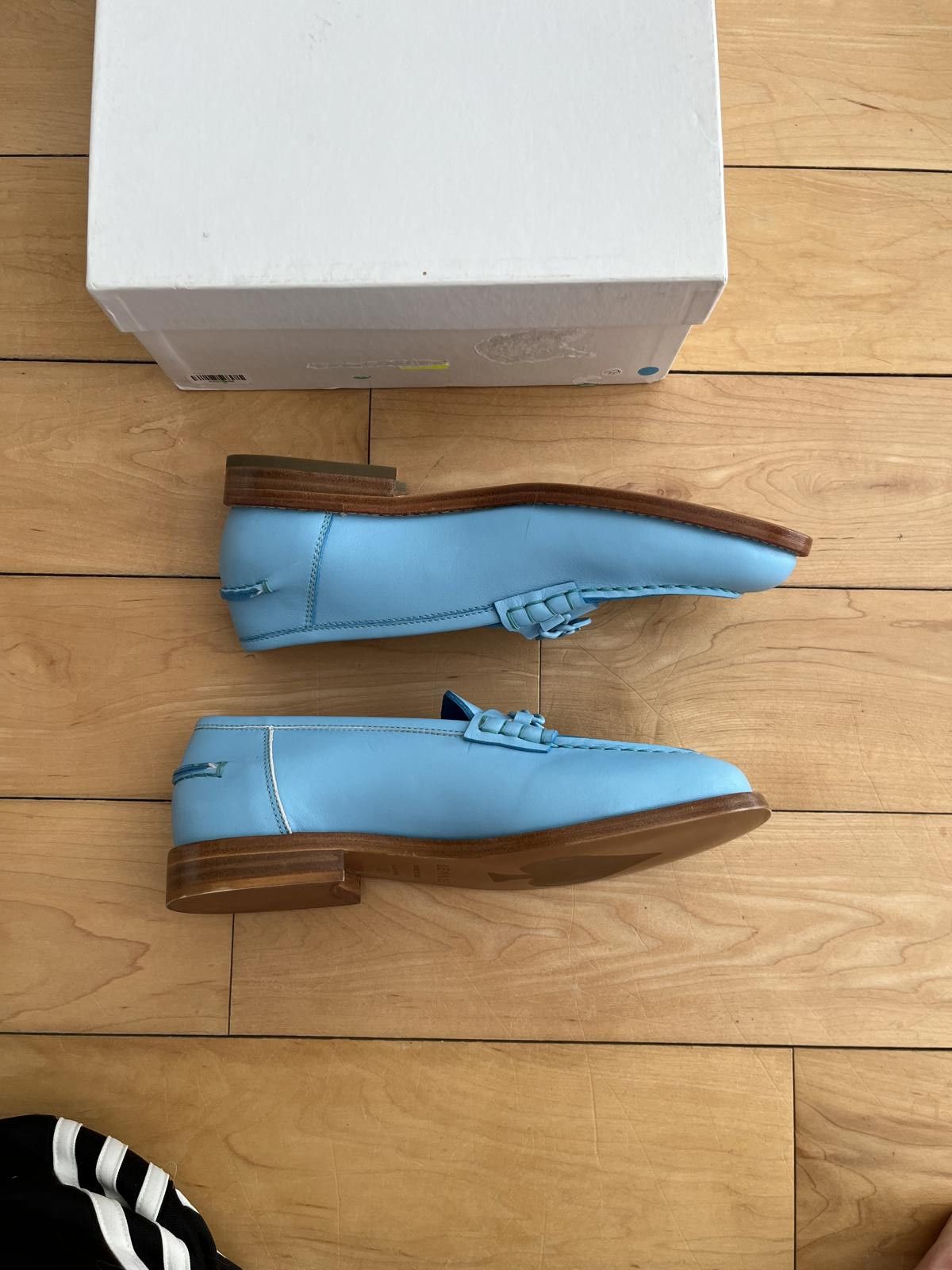 Other Lemare Baby Blue Penny Loafers Size US 7 / IT 37 - 3 Thumbnail