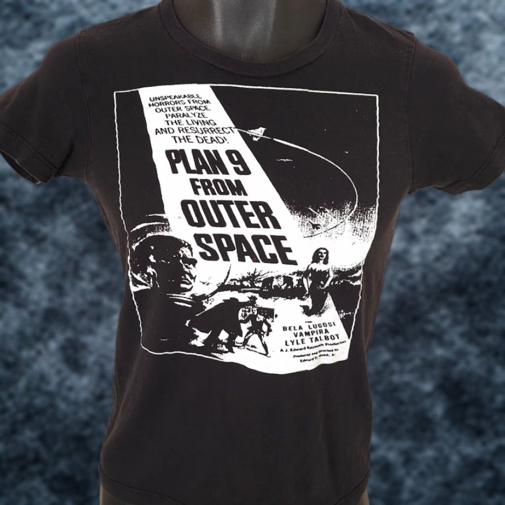 Plan C Plan 9 From Outer Space T Shirt Womens Size Small Black Ed Wood Bela Lugosi Size S / US 4 / IT 40 - 1 Thumbnail