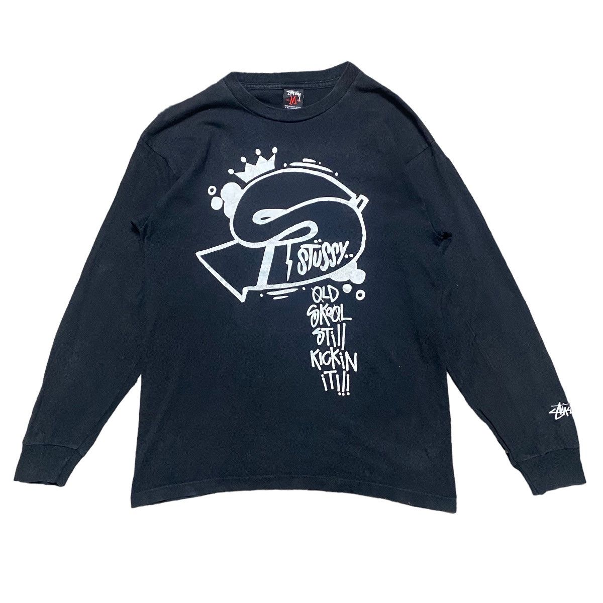 Stussy Vintage Stussy Old Skool Longsleeve Shirt Size US M / EU 48-50 / 2 - 1 Thumbnail